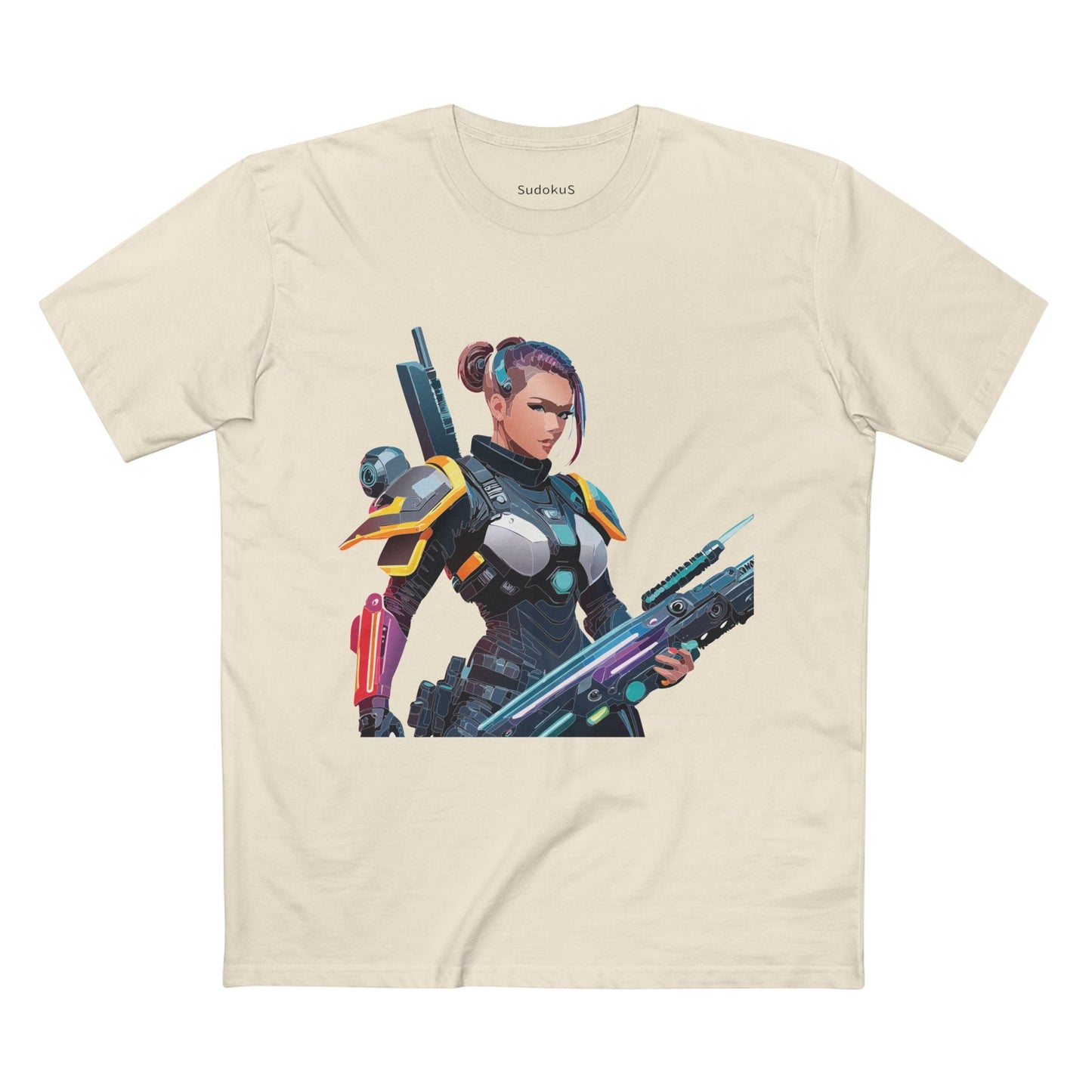 Army-woman Graphic Unisex 100 Cotton Staple Tee 3