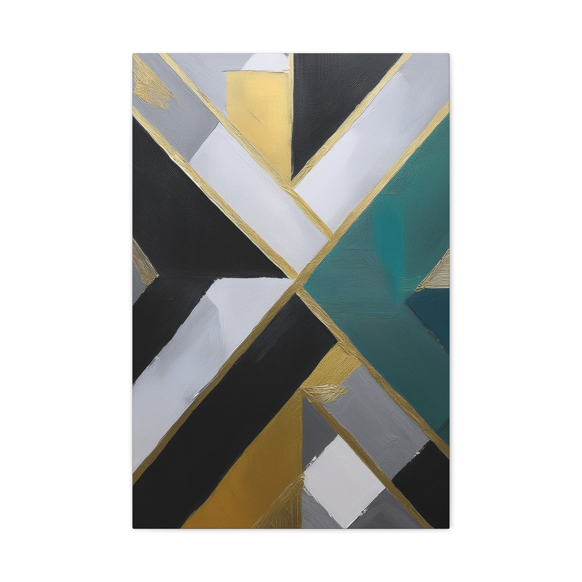 Abstract Geometric Painting Print Canvas 20x24,20x30,24x30 24x32,24x36,30x40 32x48,36x48,40x60 Pine-Wood Inner Frame ABS-76