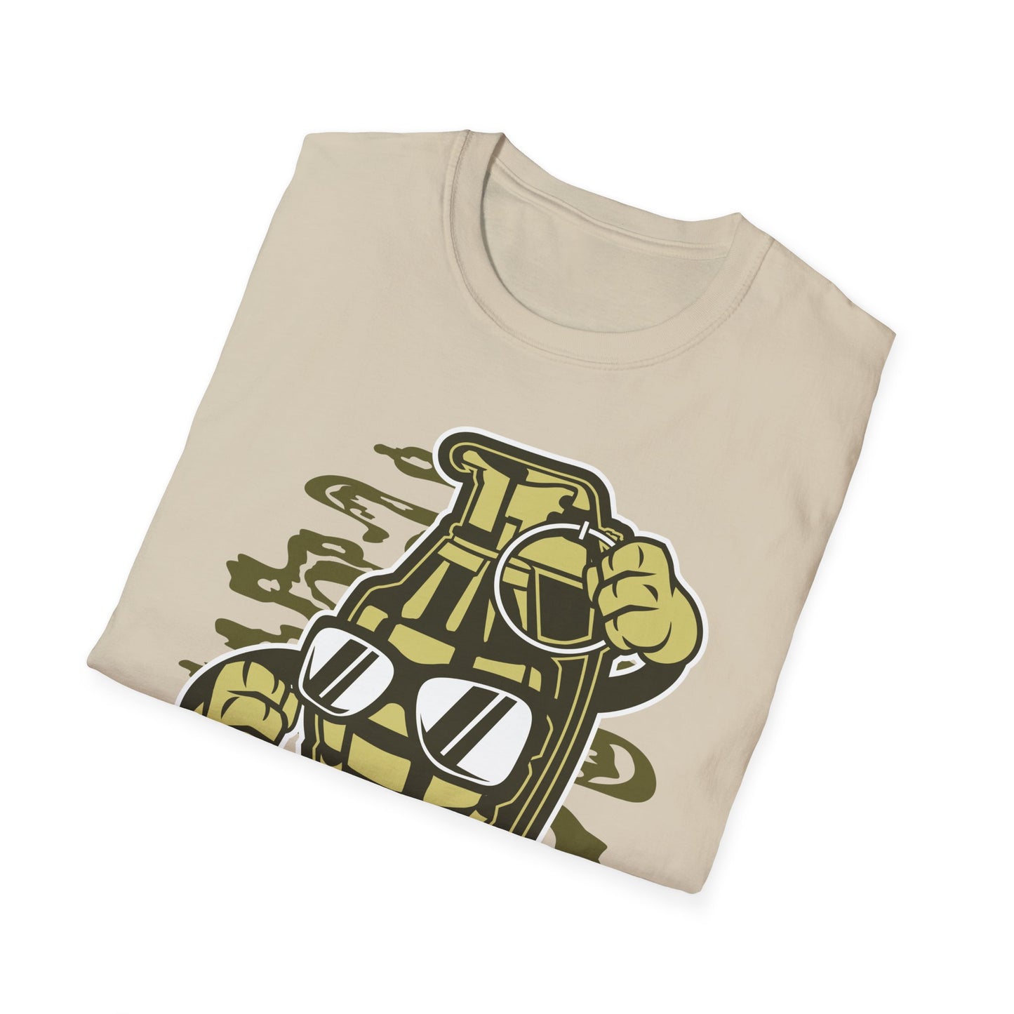 Unisex Cotton T-Shirt with Cartoon Graphic Design