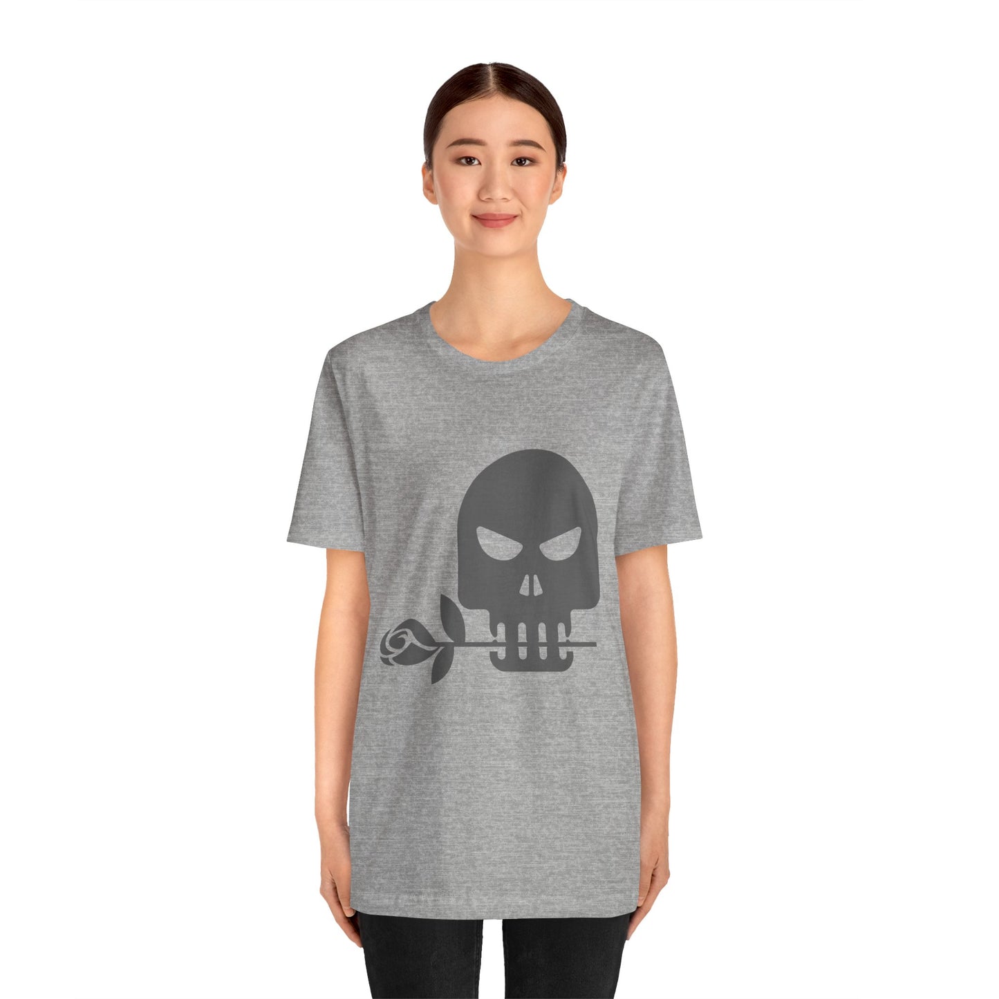 Unisex Cotton Tee Shirt with Skull