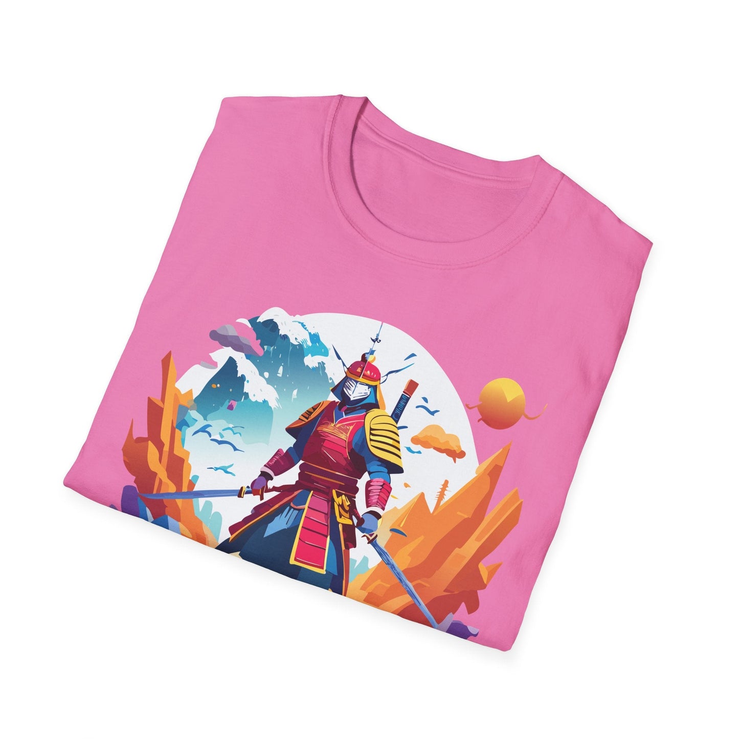 Samurai Shirt Unisex Short Sleeve T Shirt Gildan Softstyle 64000 100 Percent Ring Spun Cotton Tee