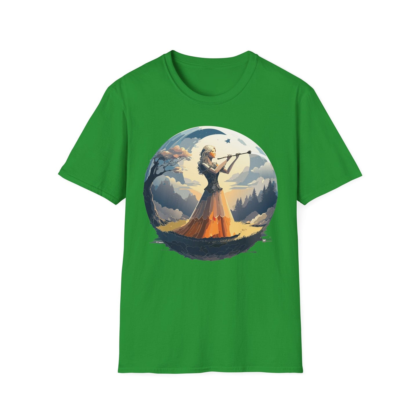Unisex Softstyle Graphic T Shirt 100 Percent Ring Spun Cotton Art Design Tee For Women