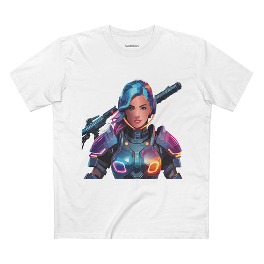 Army-woman Graphic Unisex 100 Cotton Staple Tee 11