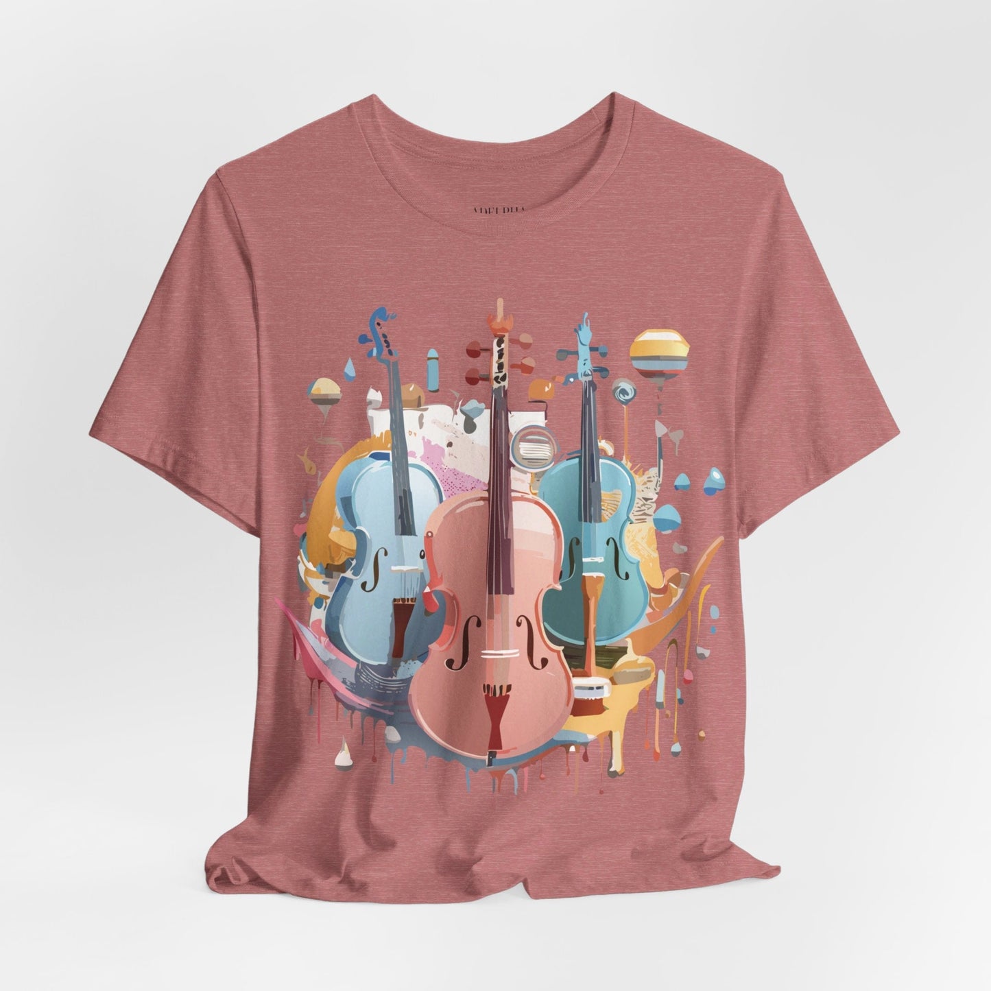 Music Graphic T Shirt Unisex Vintage Inspired Art Tee by Adelpha Premium Jersey Short Sleeve