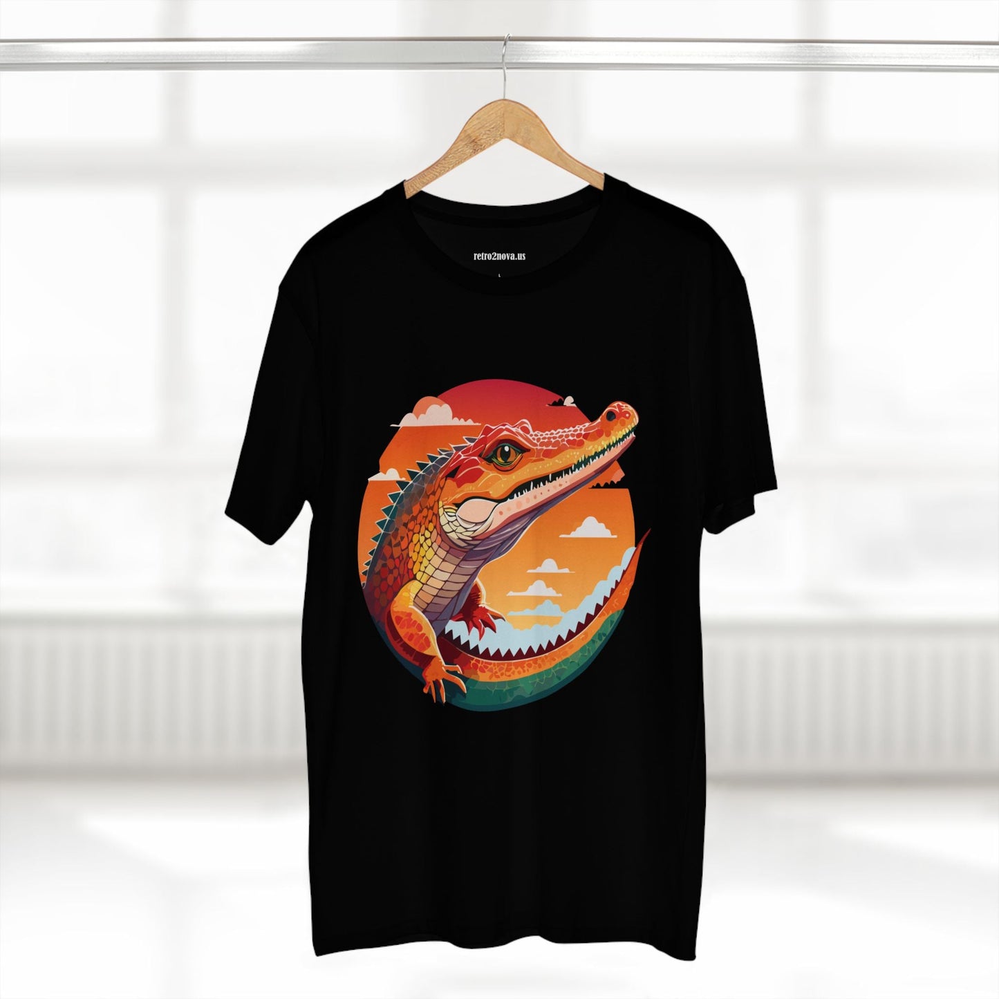 Unisex Crocodile Shirt With Original Art Design Premium Cotton Tee From Retro2Nova Art Collection Soft Breathable Graphic