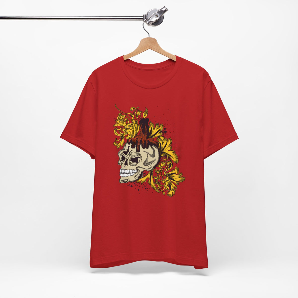 Rock Skull Graphic Design Tee, Skull Shirt, Vintage Tees, Art Design T-Shirt, Vintage Graphic Tee, Art Shirts with Skulls 3