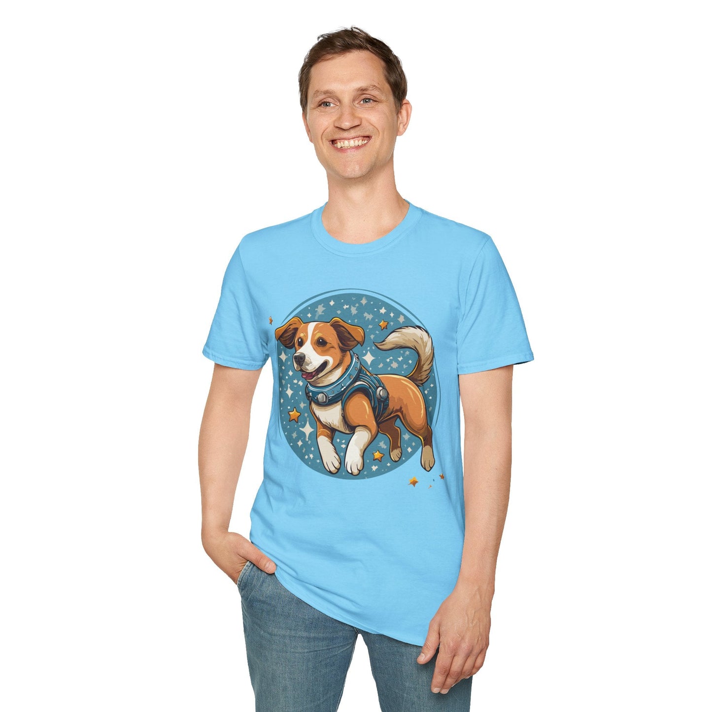 Unisex Dog And Animal Print Shirt Gildan Softstyle 64000 Tee