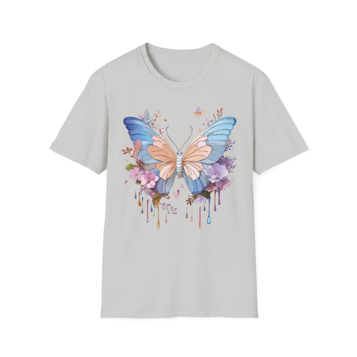 Butterfly Watercolor Tee — Pastel Floral Wings Graphic Tee Unisex 100 Cotton Gildan T-Shirt