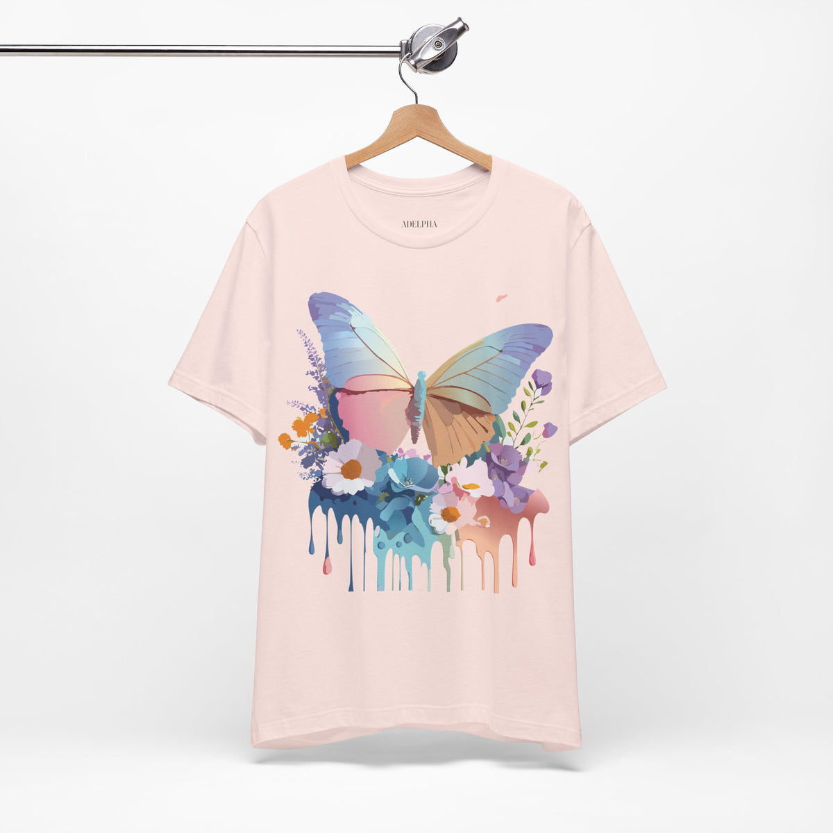 Butterfly Graphic Unisex Cotton Bella+Canvas Tee with Art Design n28