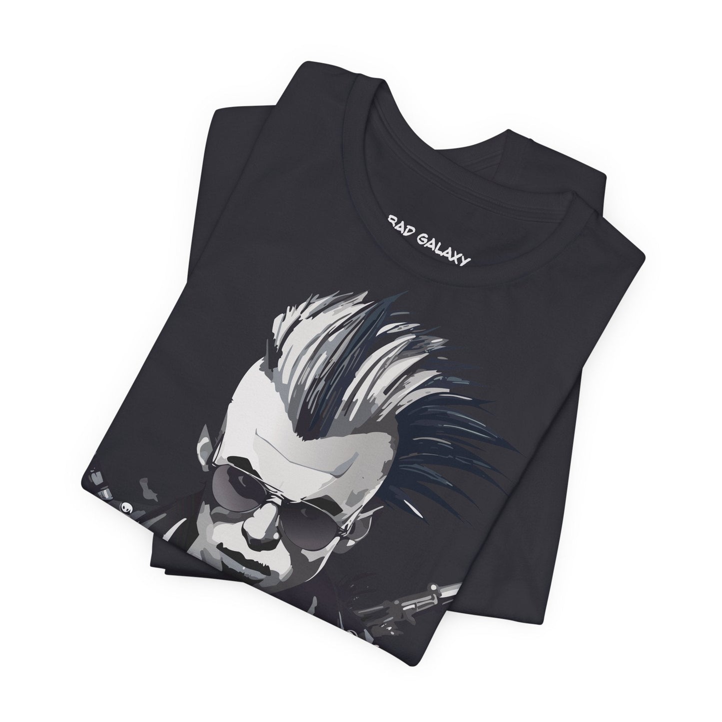 Punk Rock Tee Shirt 100 Percent Cotton Made To Order From Bad Galaxy Eco Friendly Inks USA