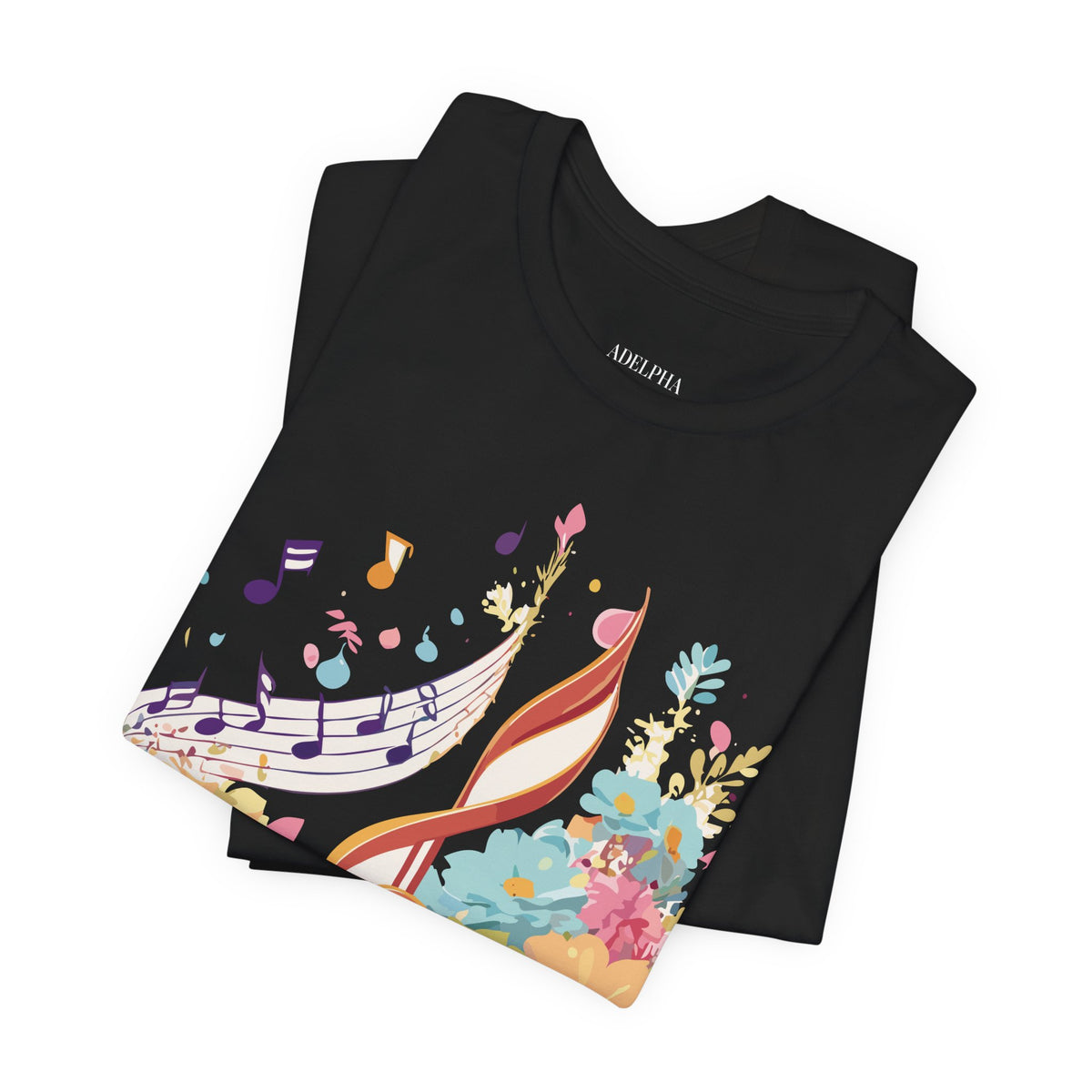 Music Graphic Unisex Cotton Bella+Canvas Tee with Art Design m89