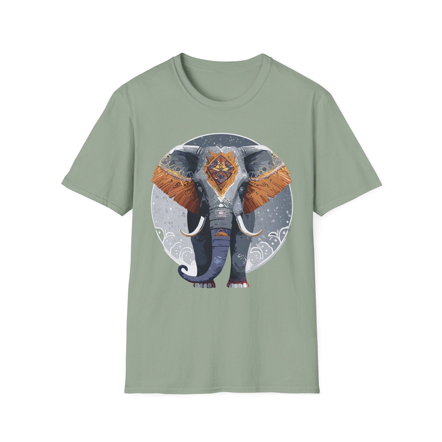 Elephant T Shirt Unisex Short Sleeve Tee SoftStyle Gildan 64000 One Hundred Percent Cotton