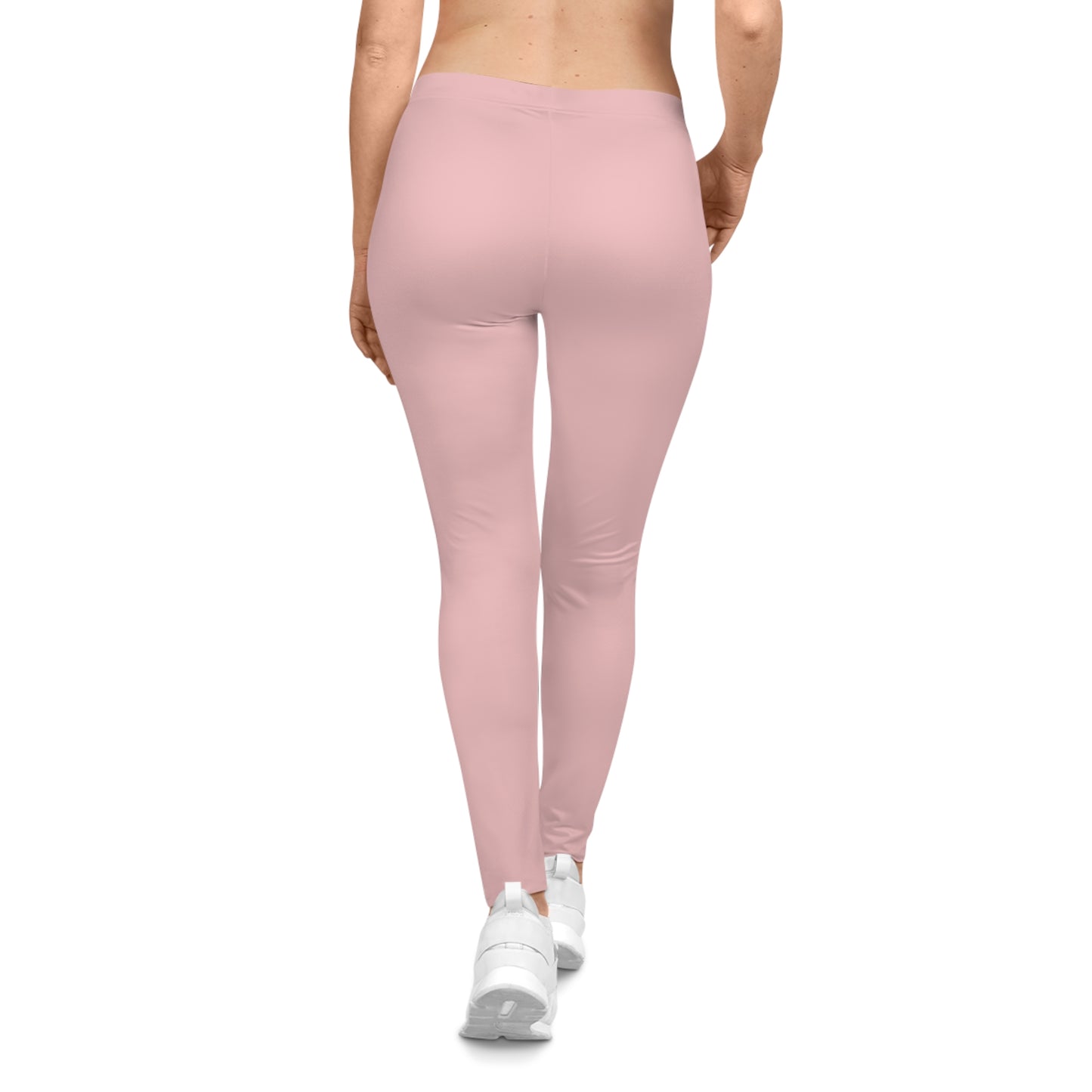 Tea Rose Color Women's Poly-Span Casual Leggings XS-2XL