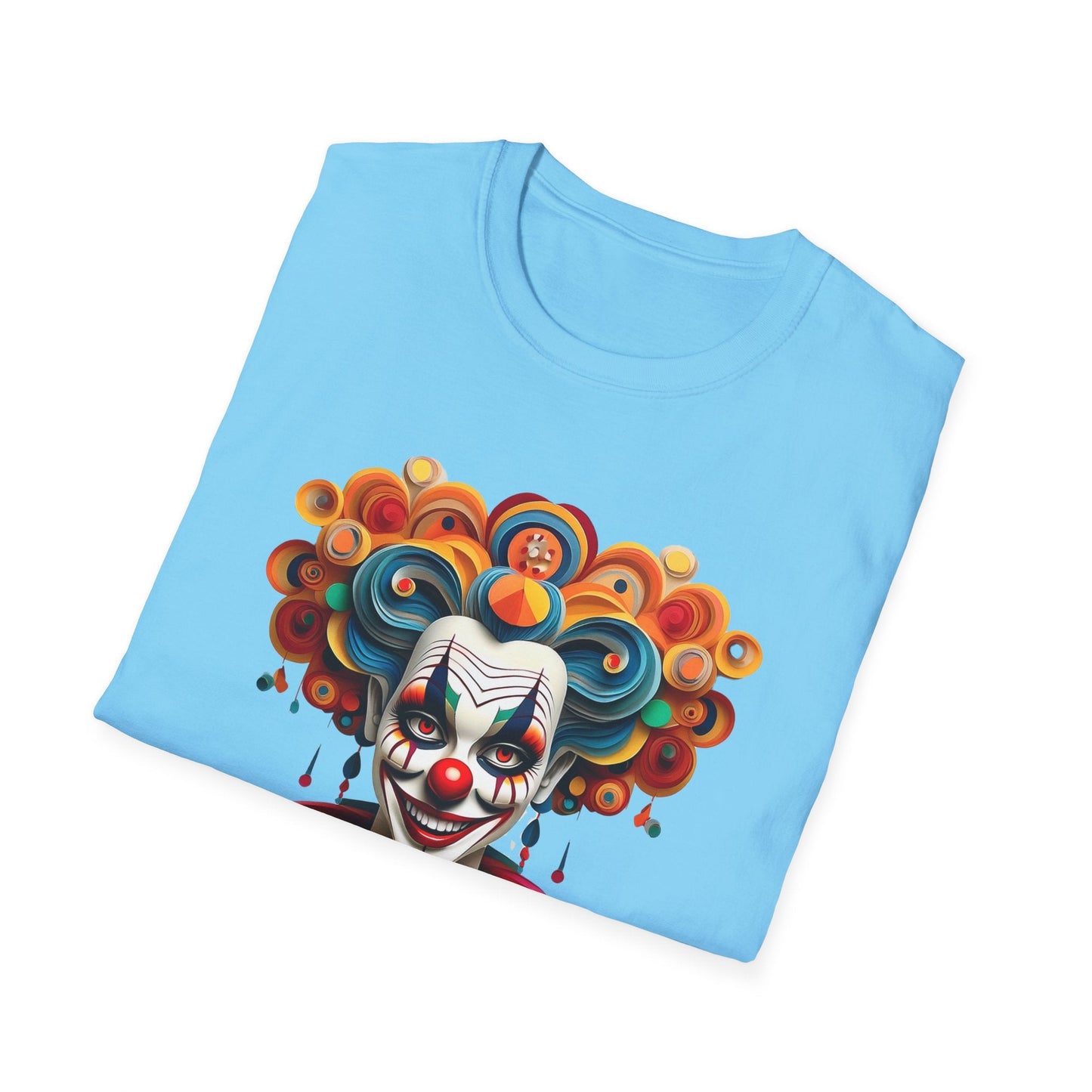 Unisex Clown T Shirt Funny Man Circus Shirt Softstyle Gildan 64000 Short Sleeve Tee