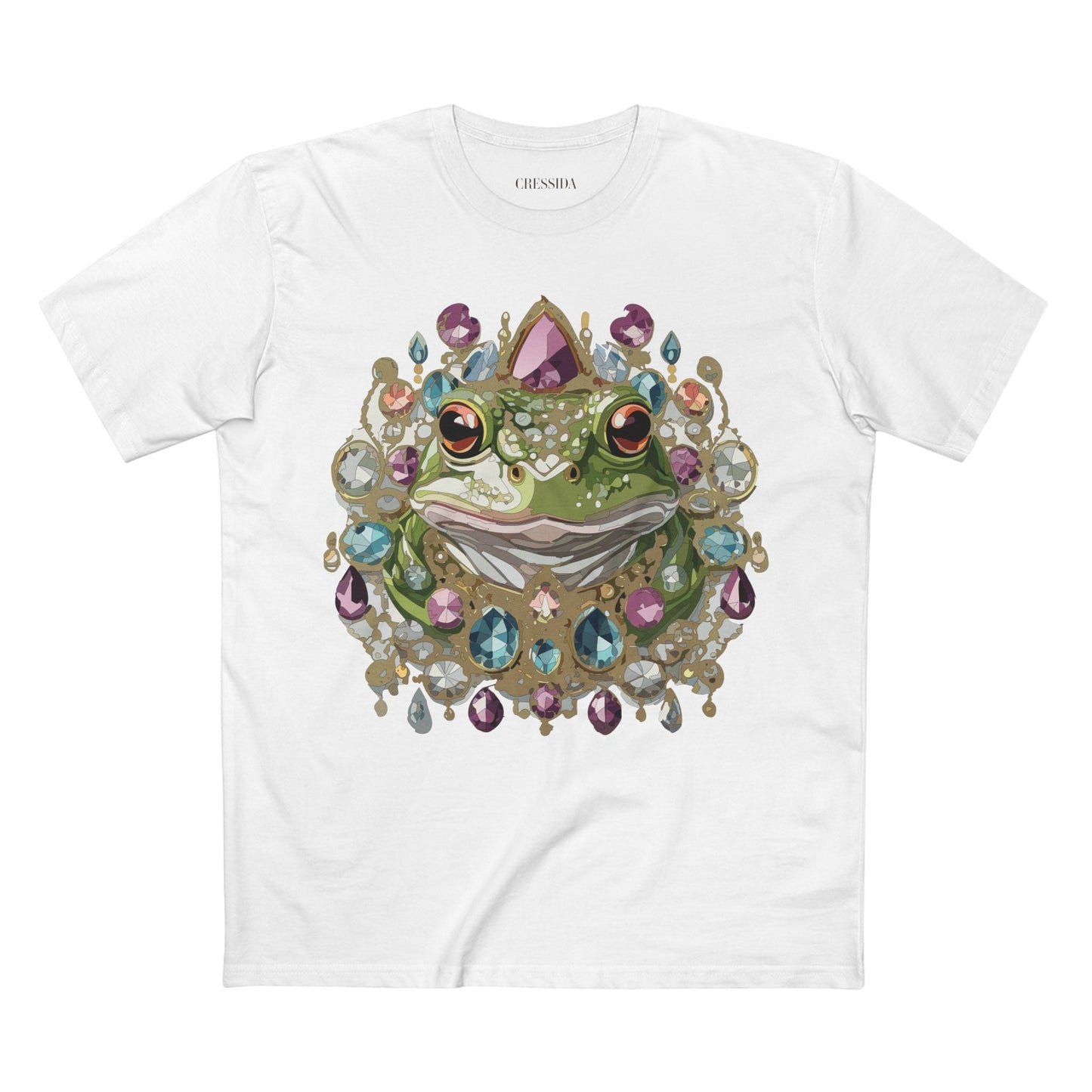 Frog Graphic Unisex 100 Cotton Tee With Unique Animal Golden Medallion Art Design 28