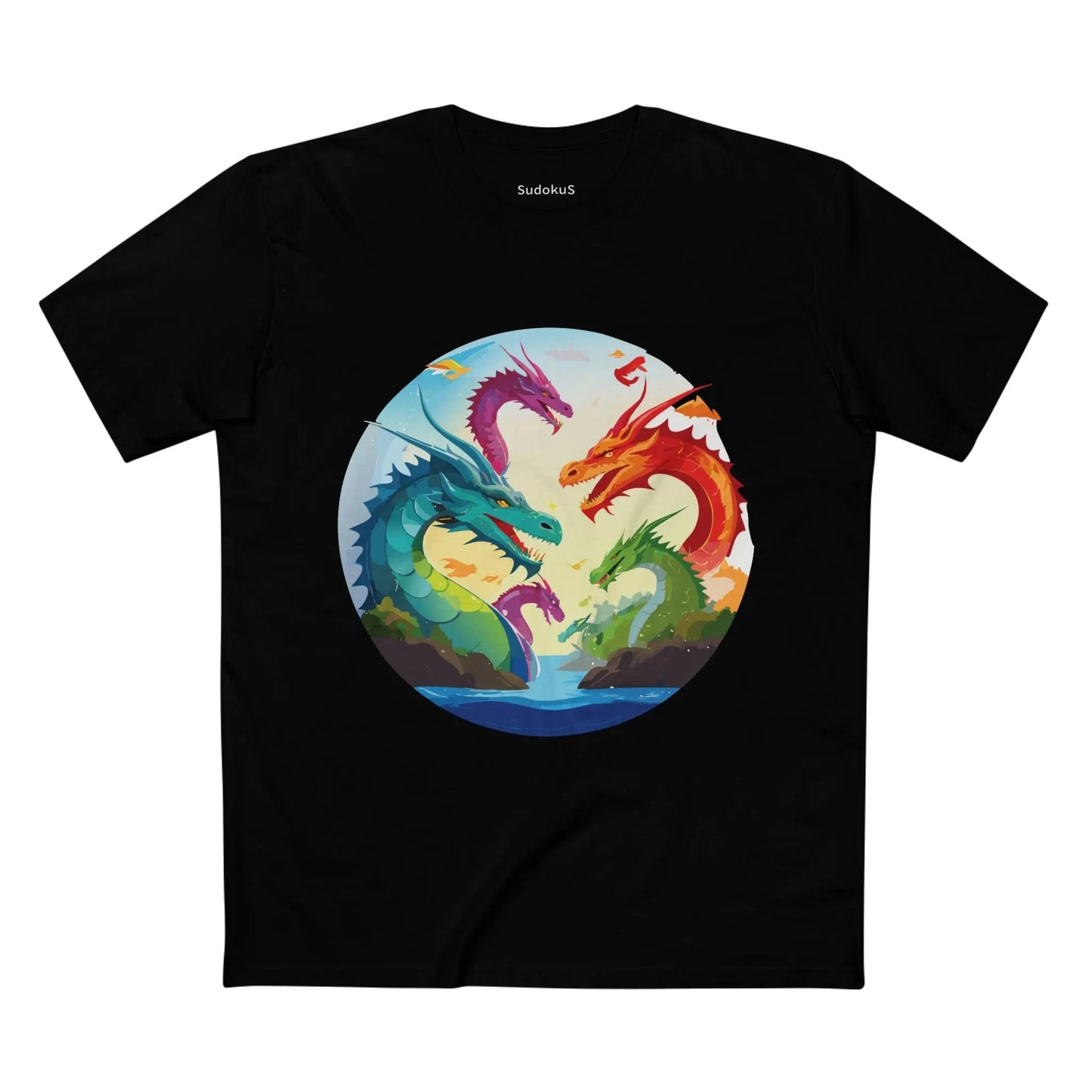 Dragon Graphic Unisex 100 Cotton Staple Tee 15