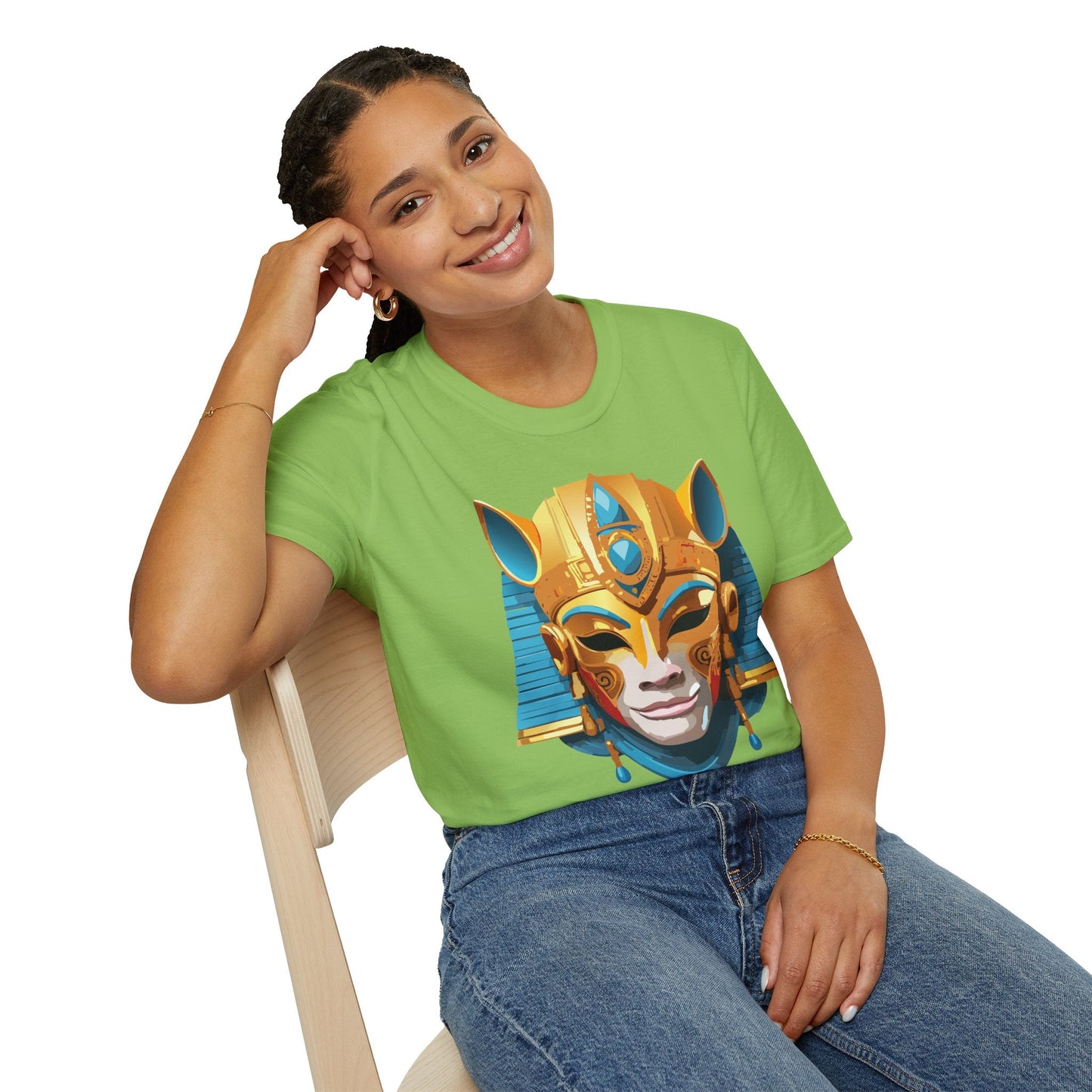 Mask Tee Shirt Unisex Gildan SoftStyle 64000 Cotton T Shirt Masquerade Design Art Graphic