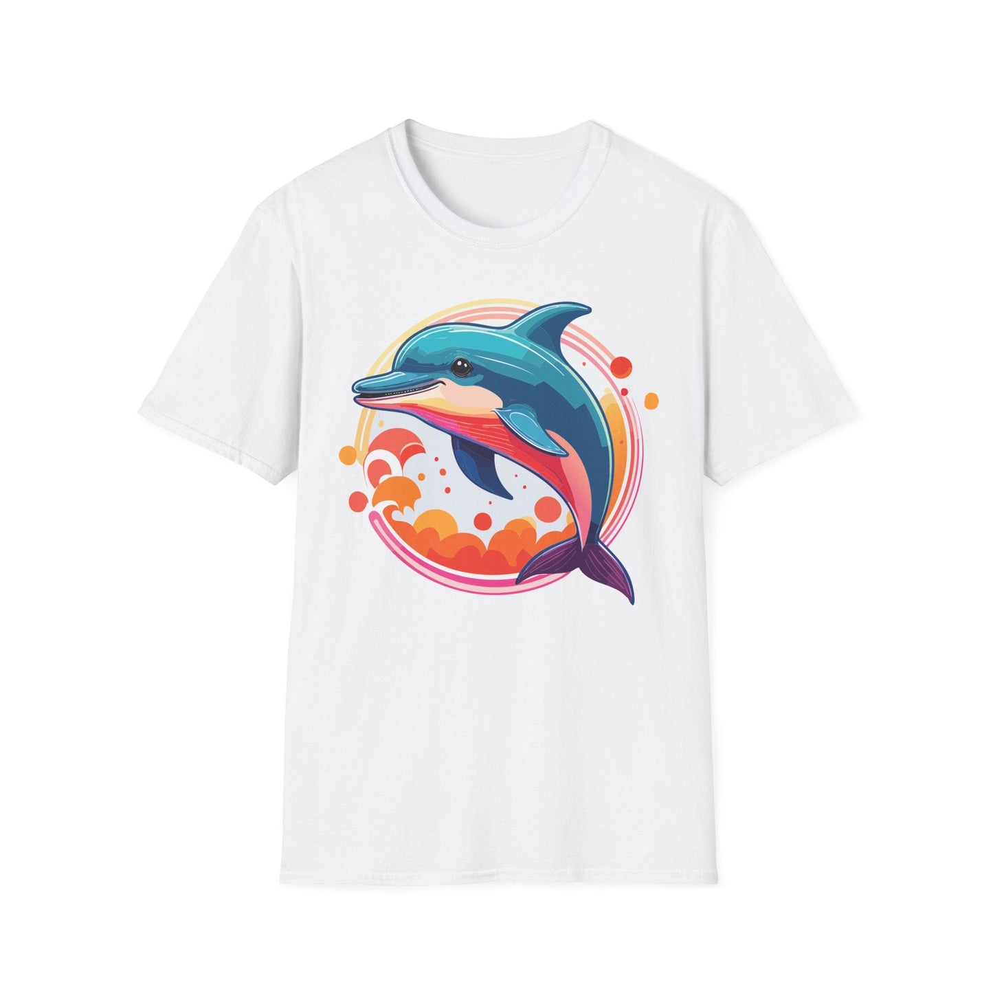 Dolphin Shirt Unisex Softstyle Tee Short Sleeve 100 Percent Ring Spun Cotton Gildan 64000
