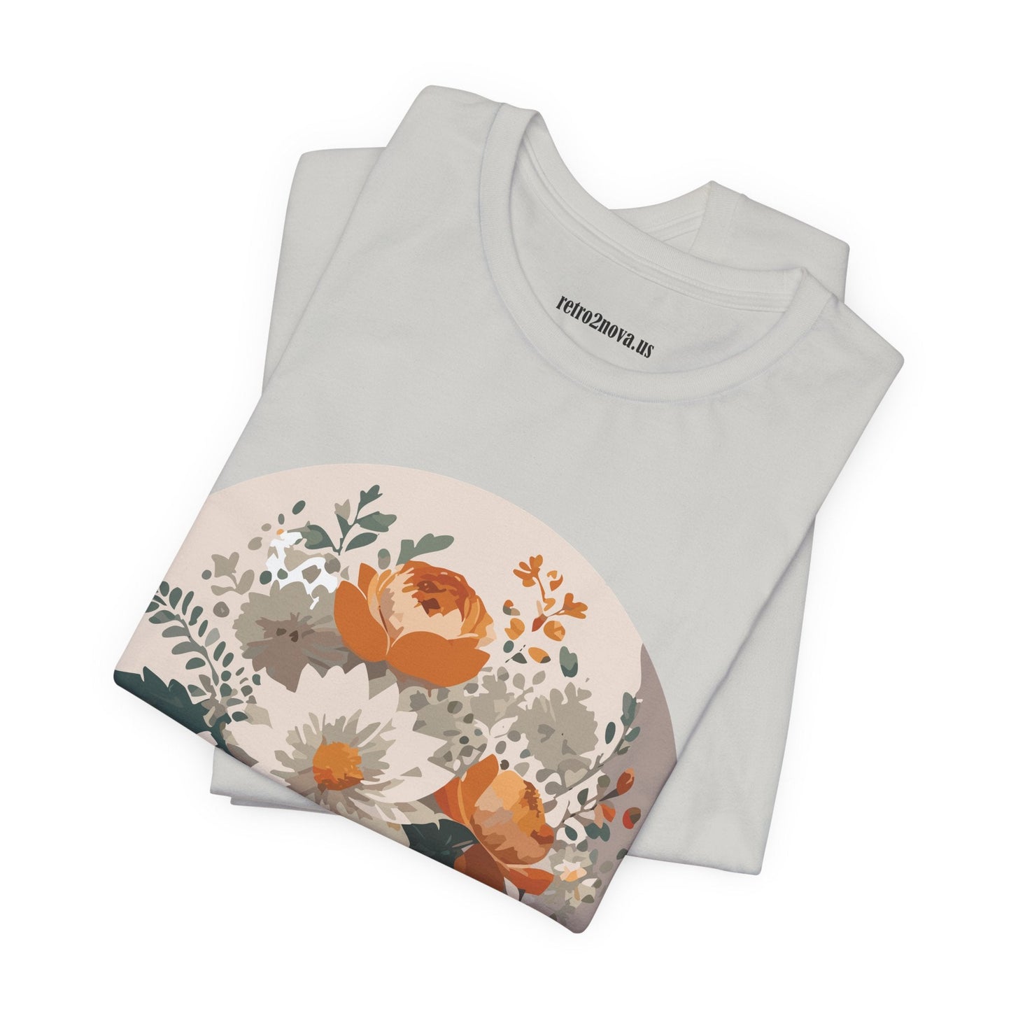 Floral Shirt Unisex Floral Print Jersey Tee Lightweight Breathable From Flowers Collection
