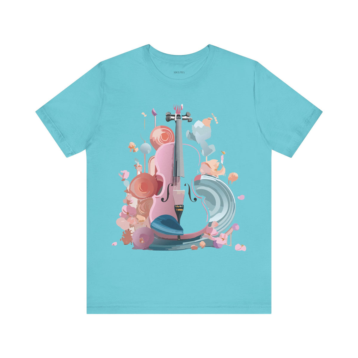 Music Graphic Unisex Cotton Bella+Canvas Tee with Art Design m150