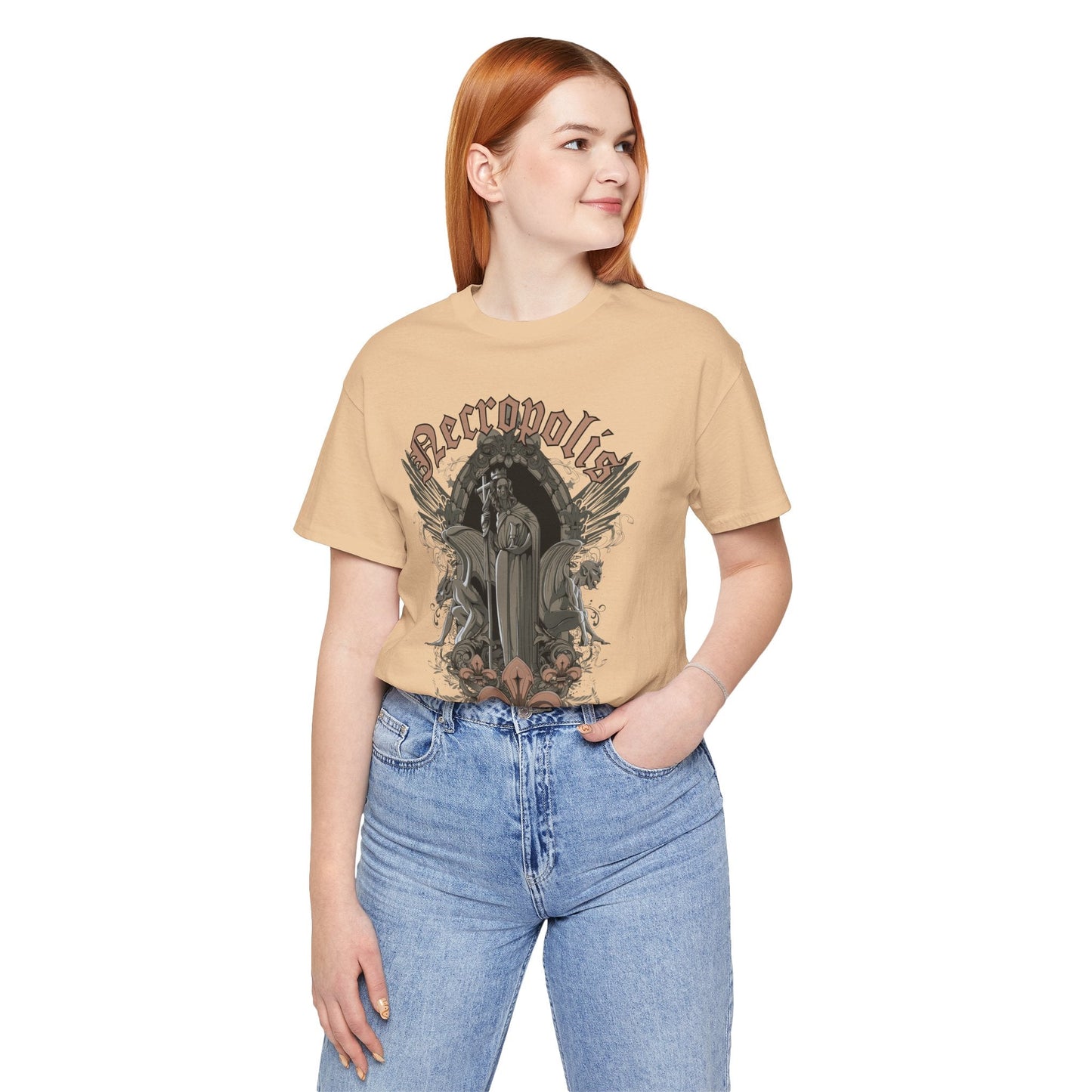Gothic Skull Graphic Unisex Cotton T-Shirt r7
