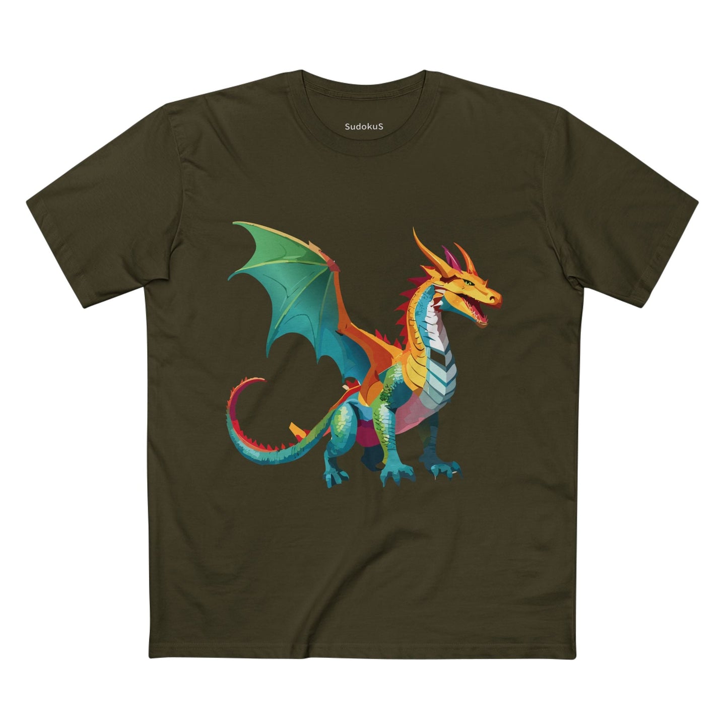 Dragon Graphic Unisex 100 Cotton Staple Tee 9