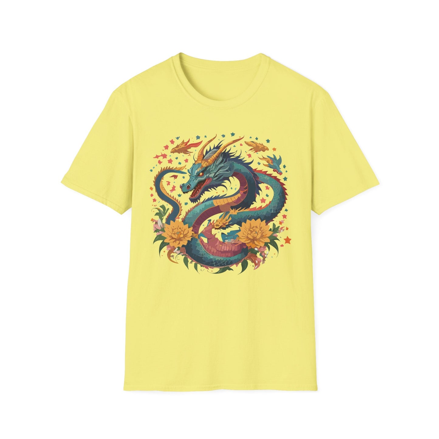 Dragon Graphic Unisex 100 Cotton Tee with Animal Artwork Design 7