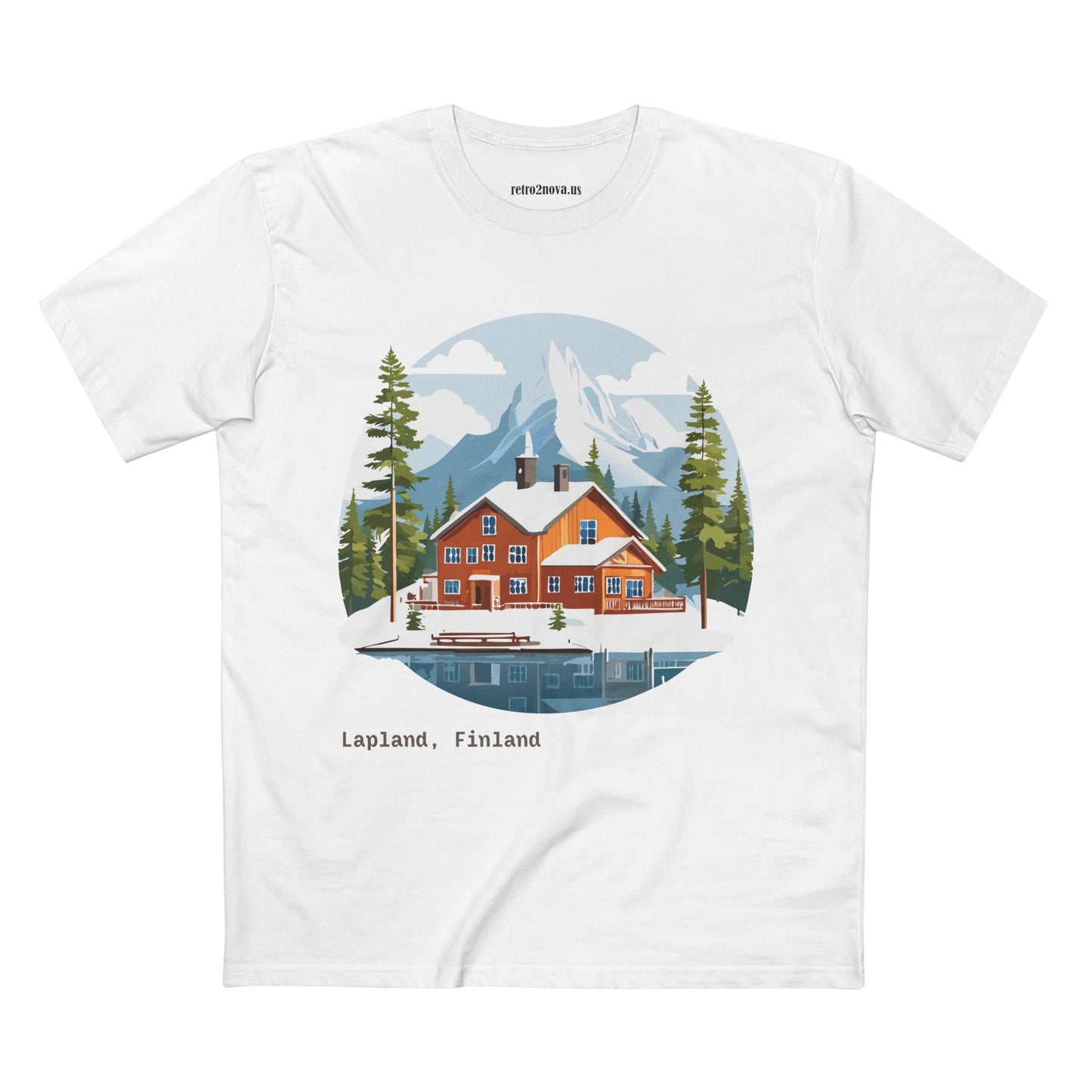 Lapland Travel Shirt TT 58 Unisex Premium Cotton Tee With Original Art Design From Retro2Nova