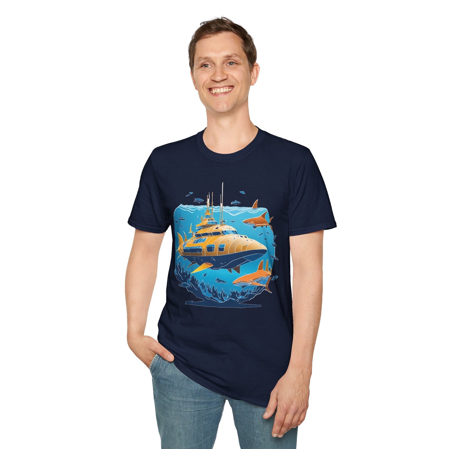 Ocean Graphic Unisex Softstyle Cotton Tee 11
