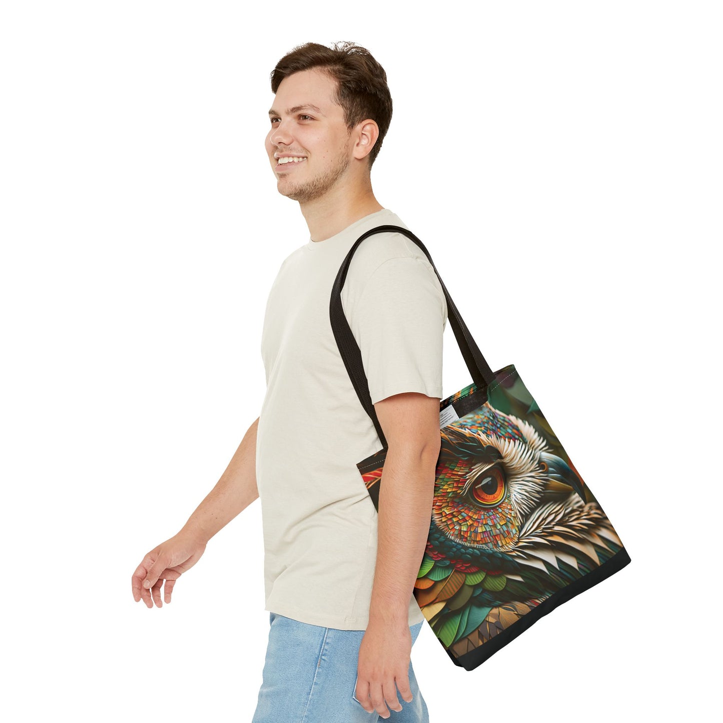 Bolsa de lona con estampados de animales 