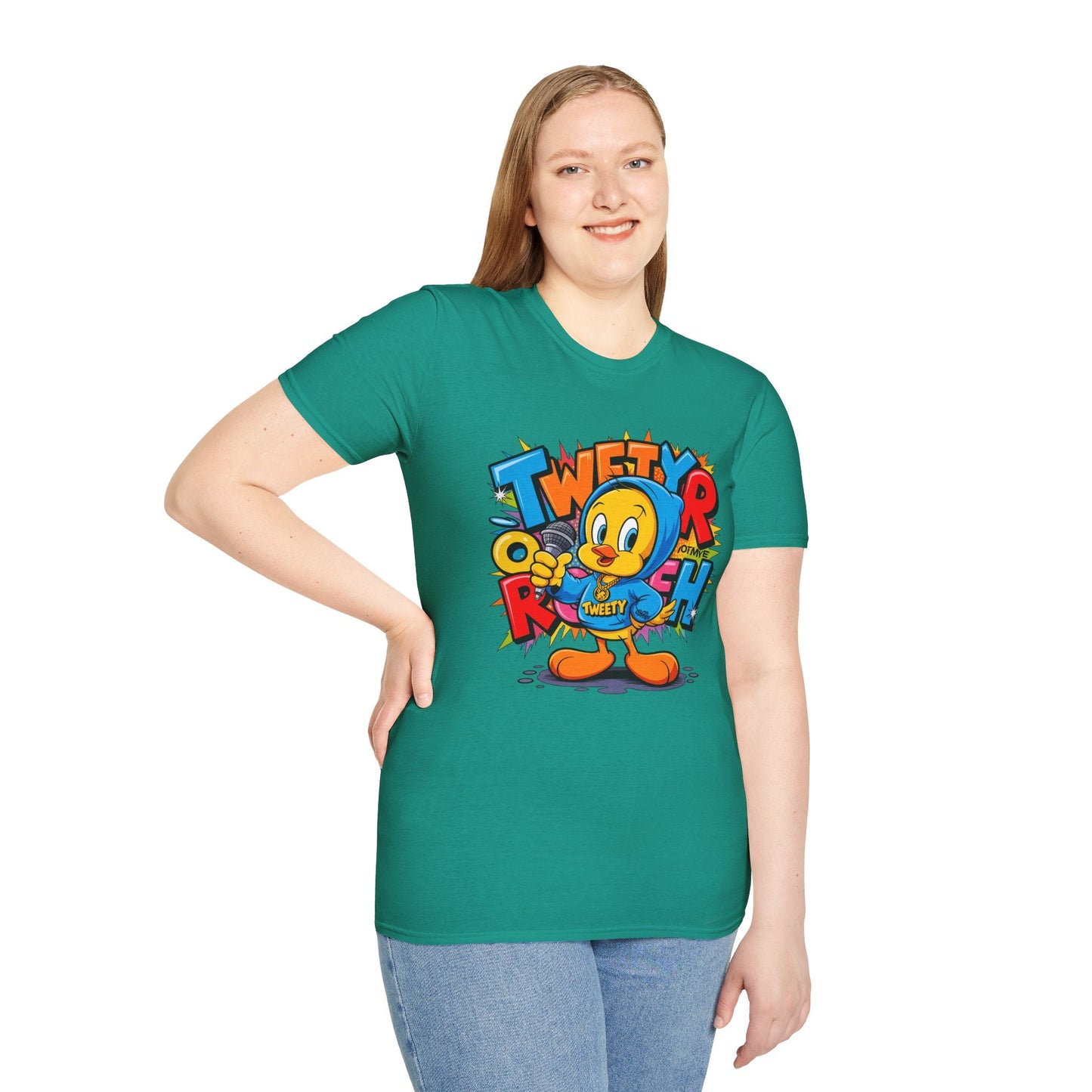 Cartoon T Shirt With Animation Funny Animals Tee Unisex Gildan Softstyle 64000 Pro