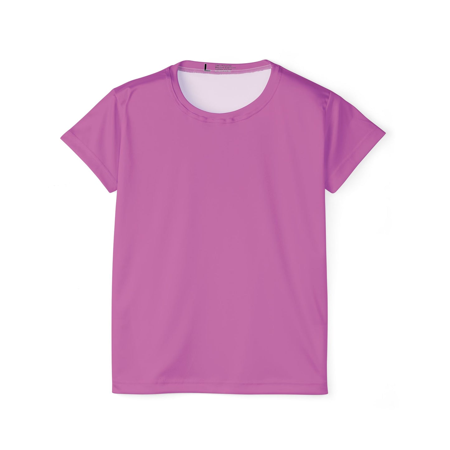 Petal Pink Women's Sports Jersey Short Sleeves 100% Poly Solid Pink Color Print Athletic Tee