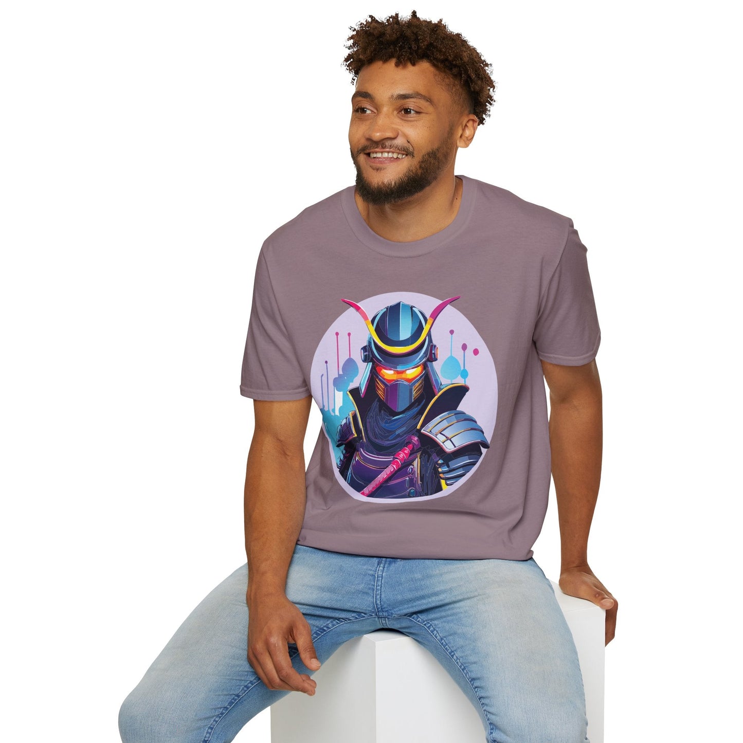 Unisex Samurai Shirt Gildan Softstyle Tee Hundred Percent Ring Spun Cotton Comfort