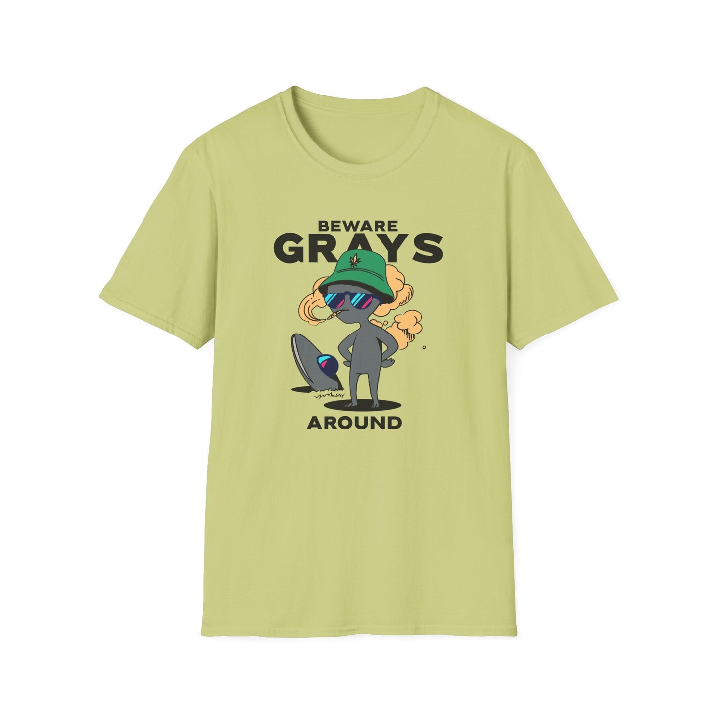 Funny Aliens UFO Graphic Unisex Cotton T-Shirt  18
