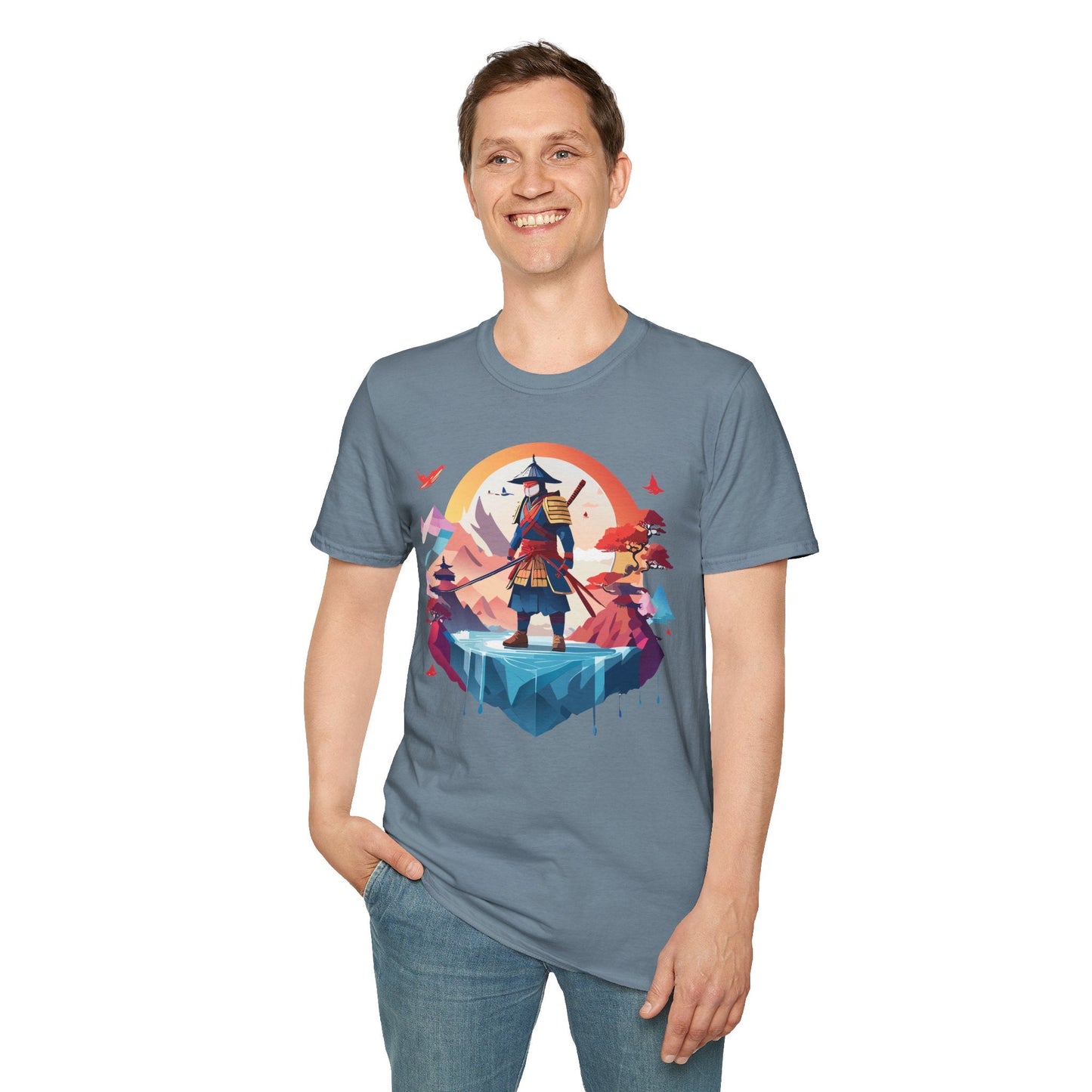 Samurai Shirt Unisex Softstyle Tee 100 Percent Ring Spun Cotton Short Sleeve T Shirt Comfort Fit