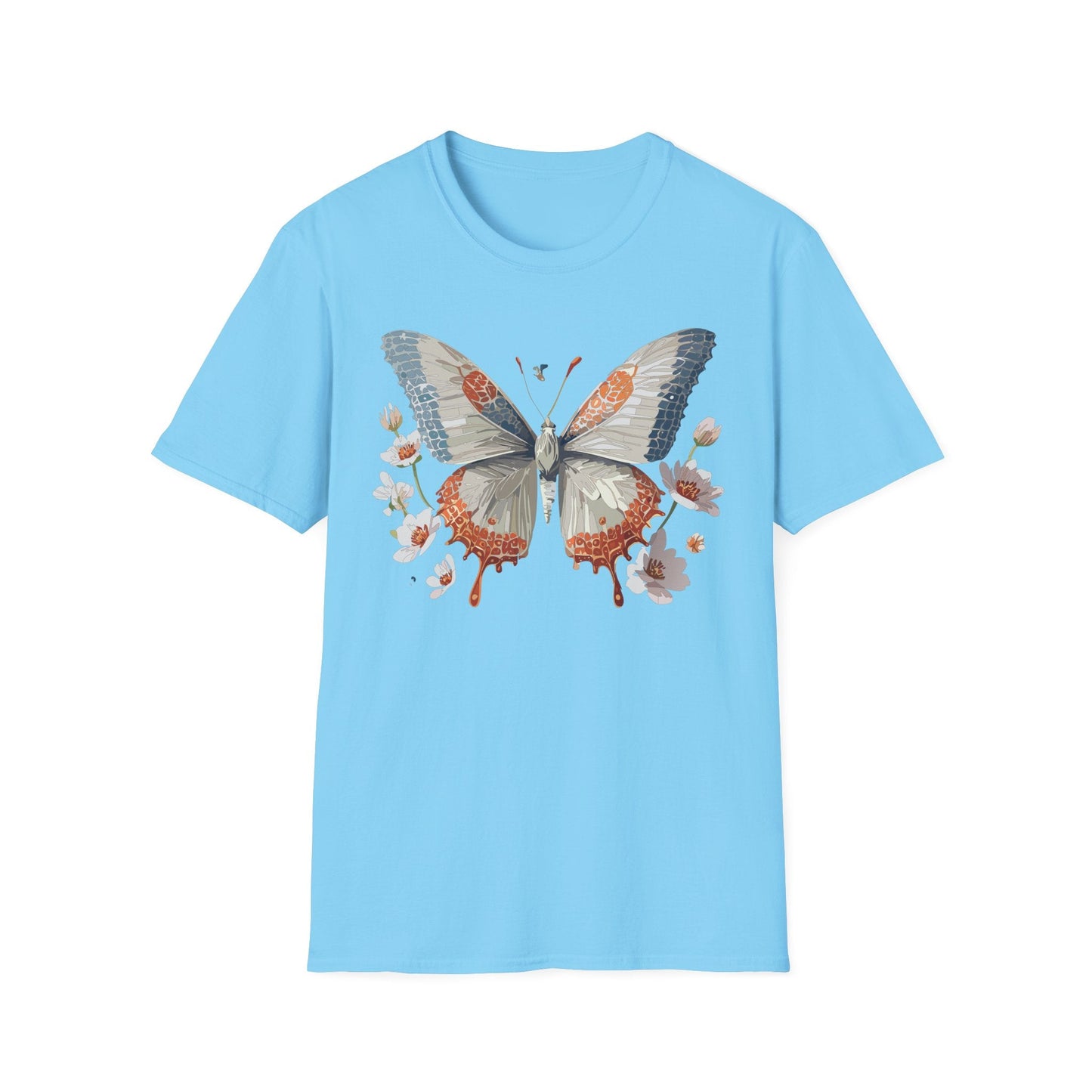Butterfly Shirt Unisex Short Sleeve Cotton Tee Monarch Design For Men Women Comfort