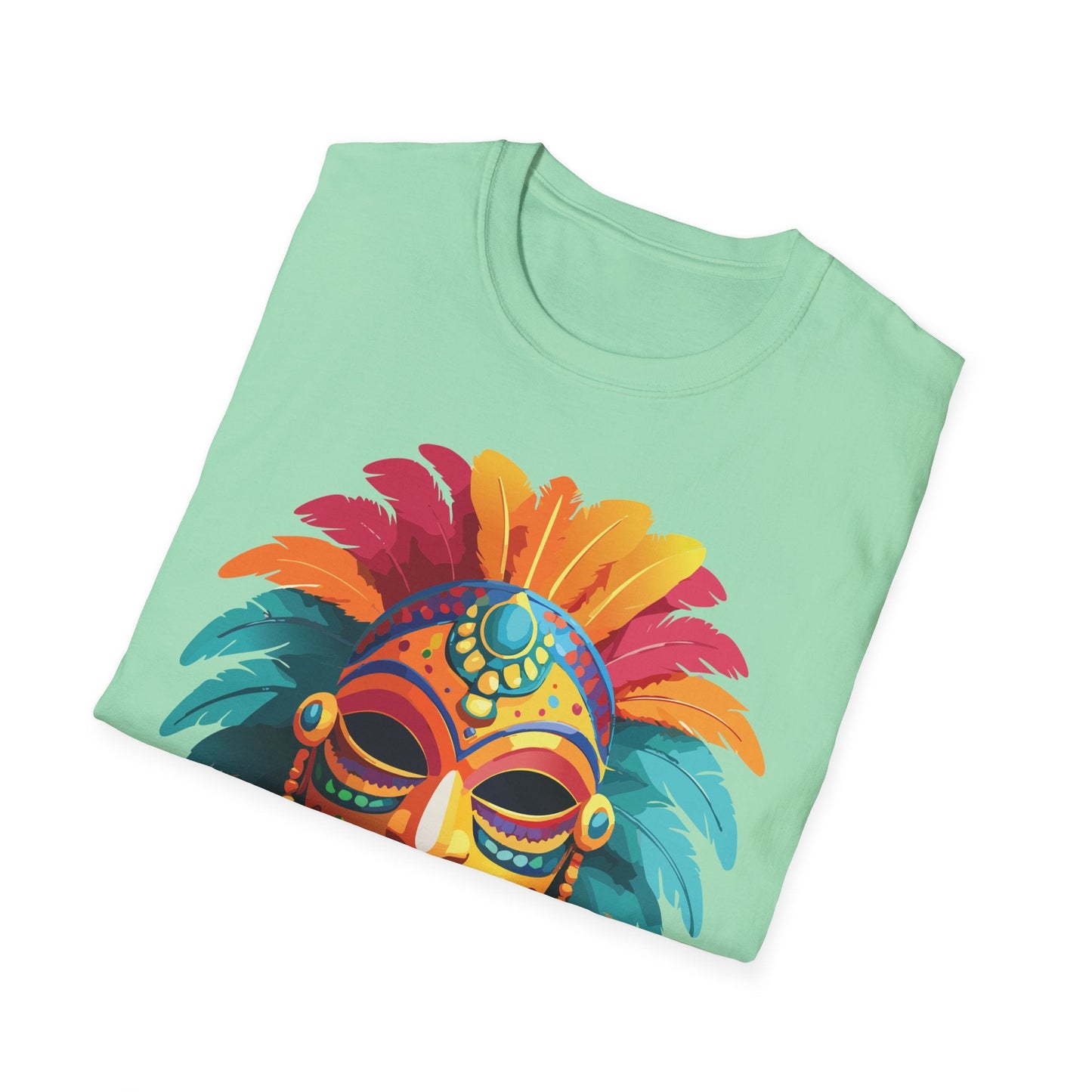 Mask Tee Shirt Unisex Softstyle Gildan 64000 100 Percent Ring Spun Cotton Masquerade Tee