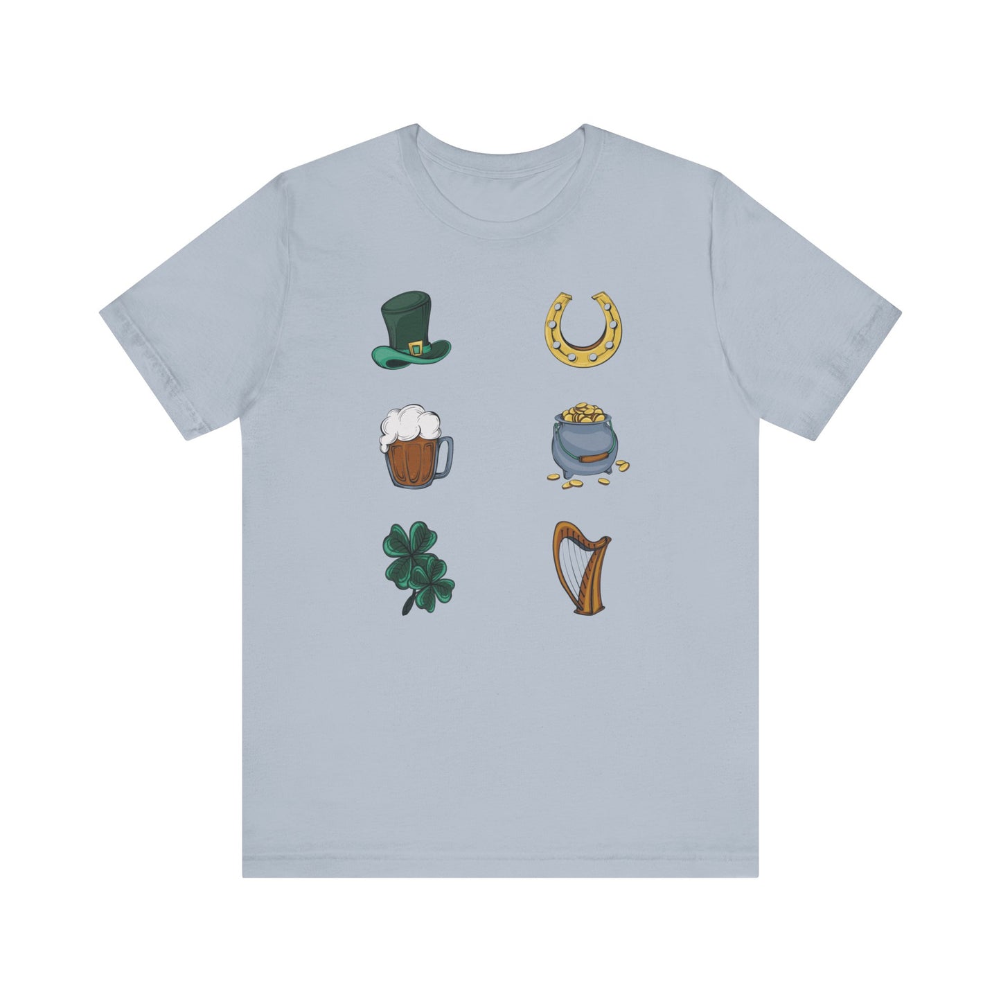 Unisex Cotton Tee Shirt with Lucky Prints