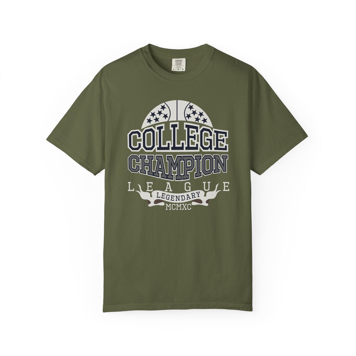 College Champion Basketball League Athletic Unisex Comfort Colors Garment-Dyed Heavyweight 100 Cotton Art Design T-Shirt w12