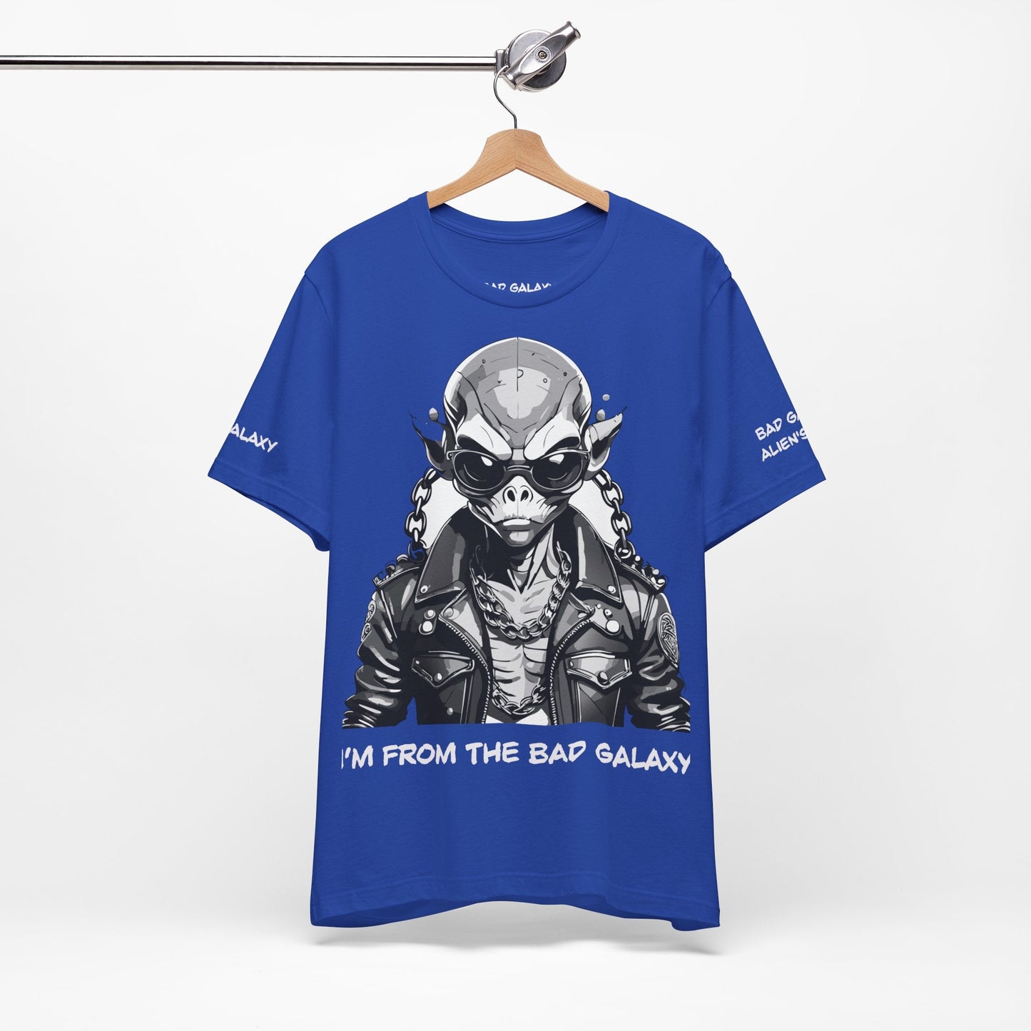 Graphic Cotton T Shirt Unisex Short Sleeve Alien Artwork By Bad Galaxy Premium Everyday Wear