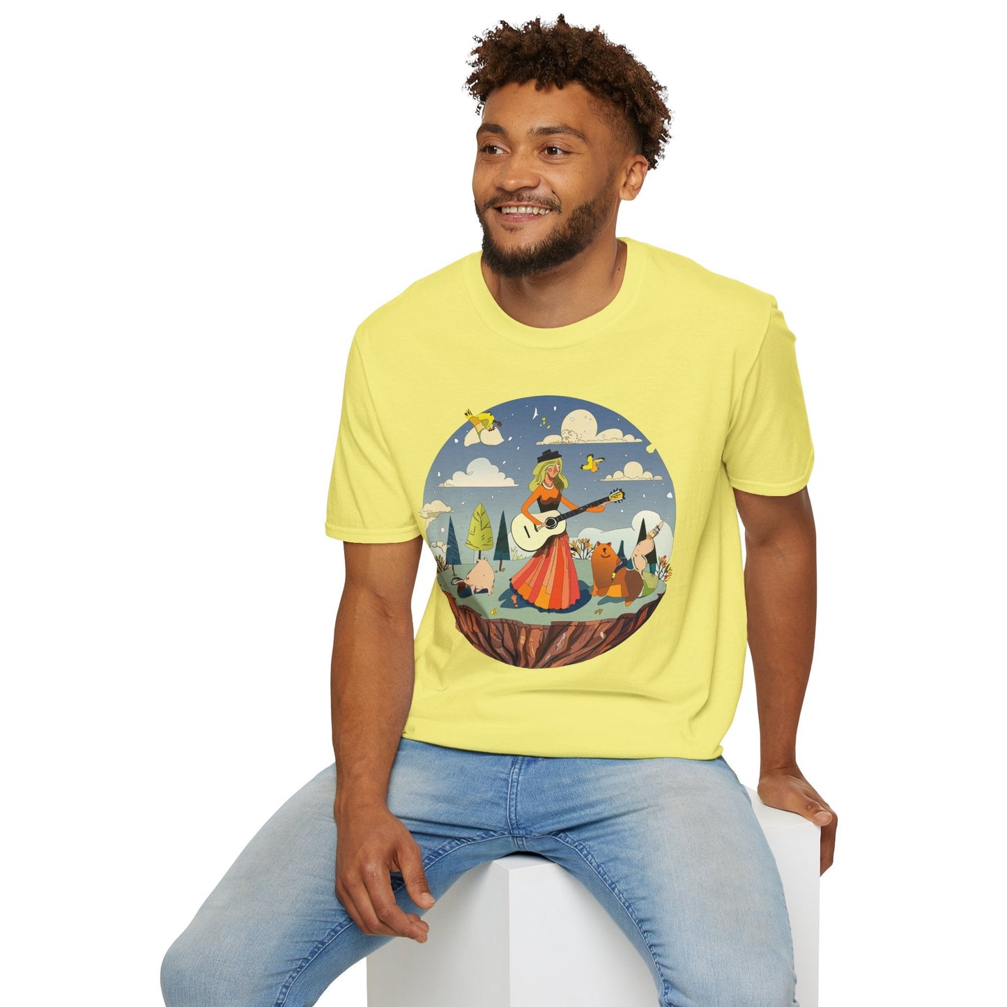 Womens Graphic T Shirt Art Design Tee Unisex SoftStyle Gildan 64000 100 Percent Cotton