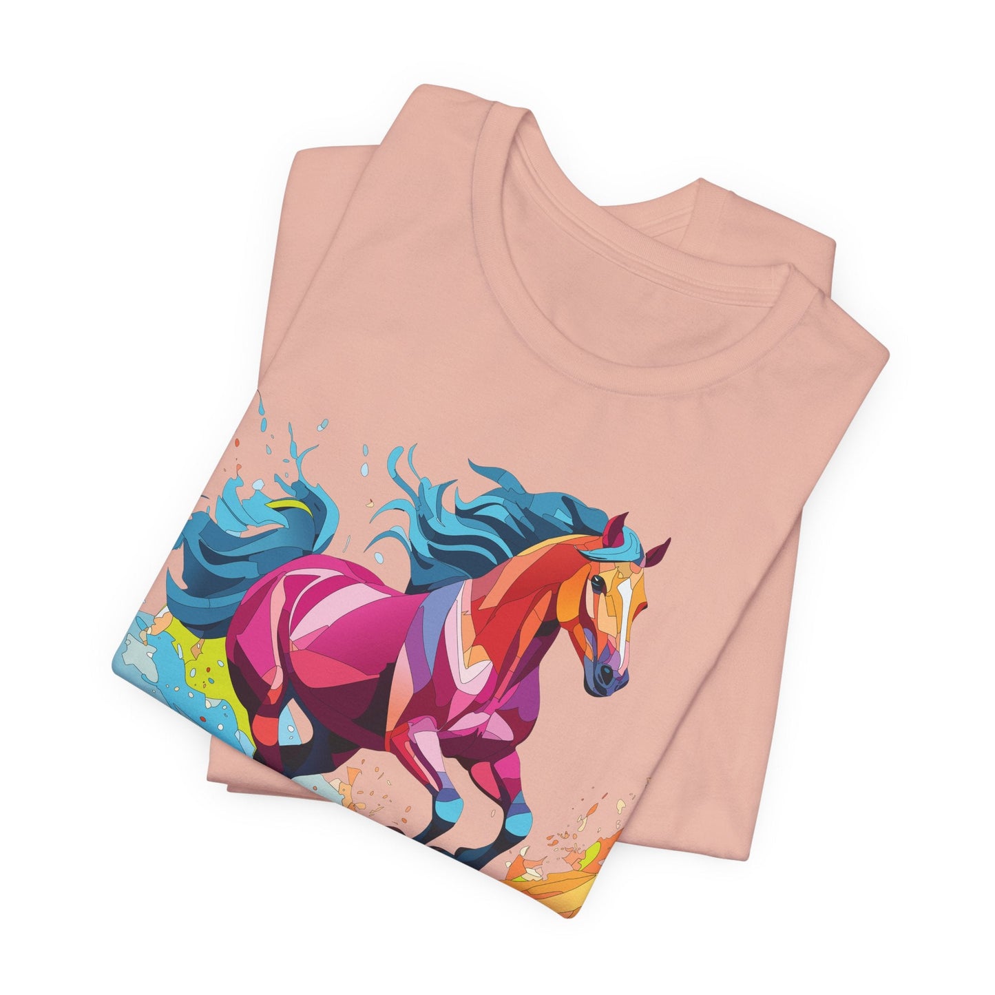 Unisex Animal Tee Shirt With Wild Animals Art Design Short Sleeve Casual Wear Everyday