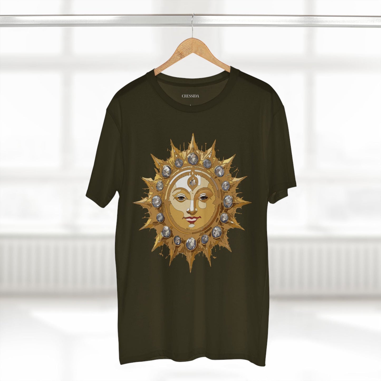 Gold Sun Graphic Unisex 100 Cotton T-Shirt with Golden Art Design 2