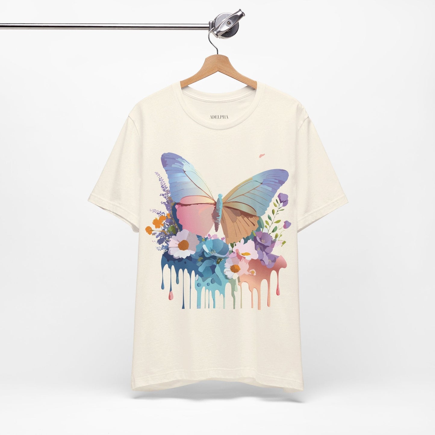 Butterfly Graphic Tee Unisex Vintage Inspired Art Design by Adelpha
