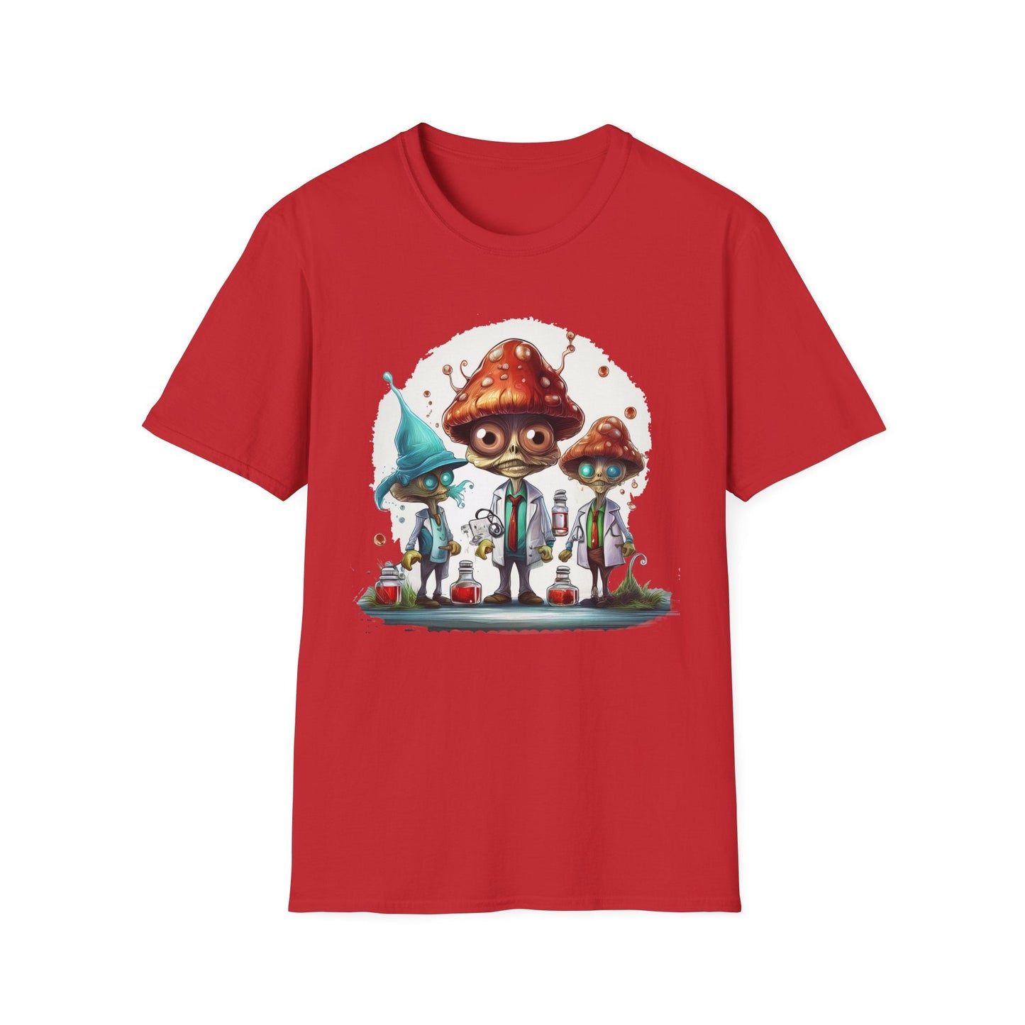 Mashroom Tee Shirt Unisex Funny Mashroom Design Cotton Tee Gildan Softstyle 64000