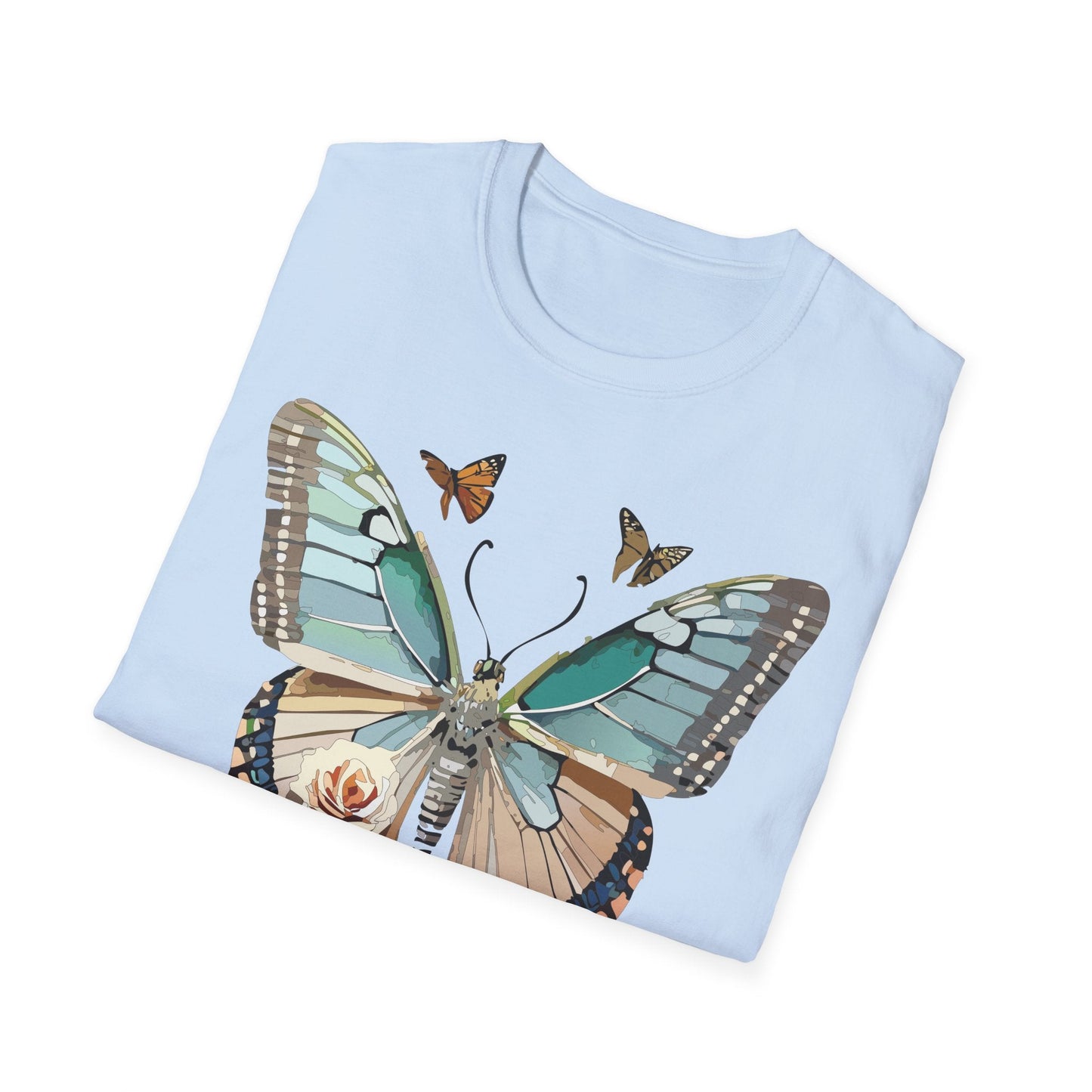 Butterfly Shirt Unisex T Shirt Monarch Print Softstyle Premium Gildan 64000 Cotton Tee