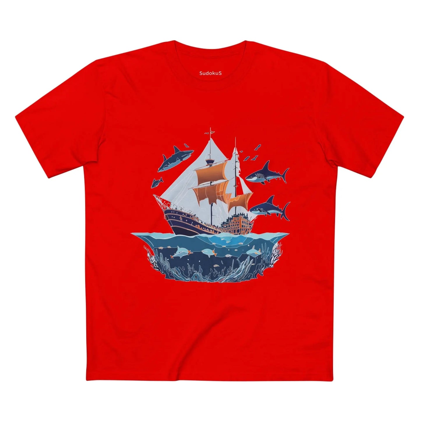 Ocean Coast Graphic Unisex 100 Cotton Staple Tee 32
