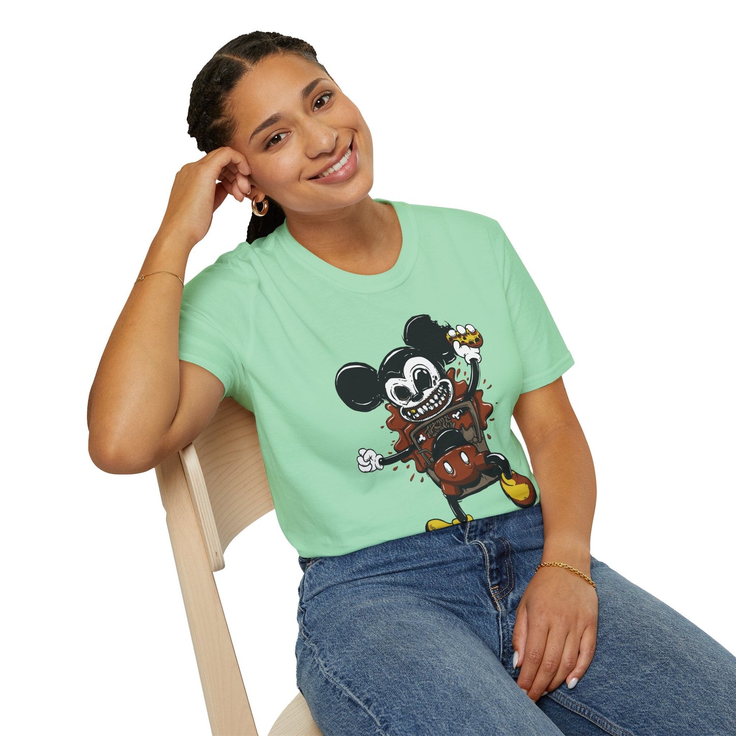 Cartoon T Shirt Animation Tee Unisex Gildan Softstyle 64000 100 Percent Cotton Comfort