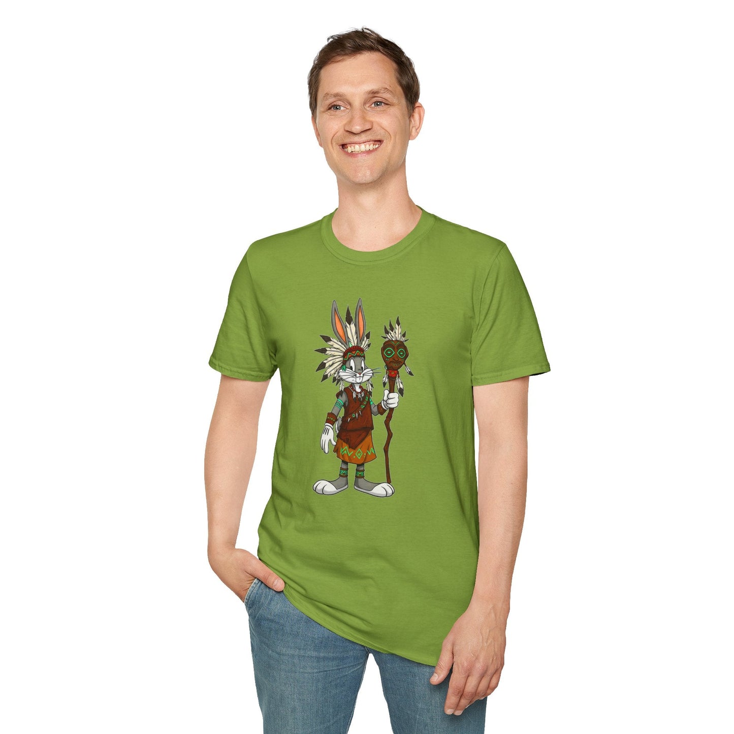 Bugs Bunny T Shirt Unisex Cartoon Character Design Gildan Softstyle 64000 Tee All Sizes