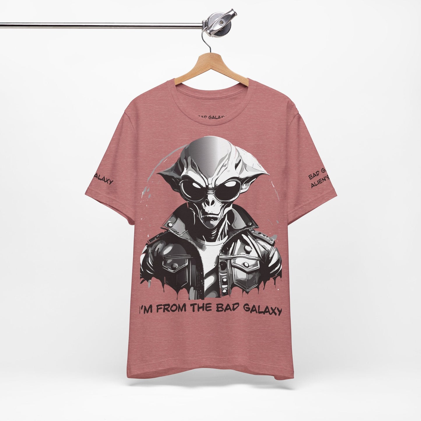 Tee Shirt With Alien From Bad Galaxy 100 Cotton Made In USA Eco Friendly Ink Graphic Edition